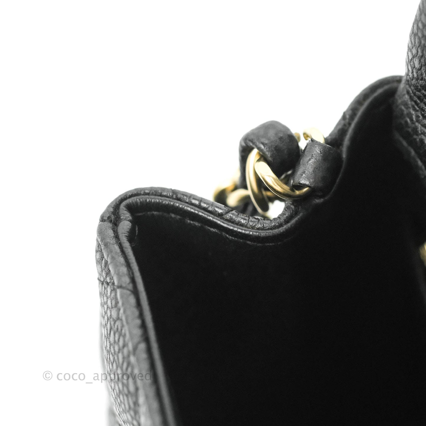 Chanel Quilted Mini Square Iridescent Black Caviar Matte Gold Hardware