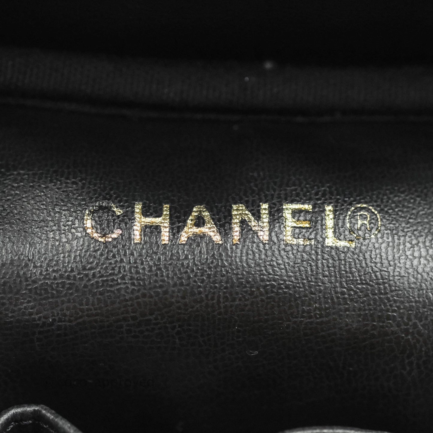 Chanel Vintage Vanity Case Black Caviar Gold Hardware