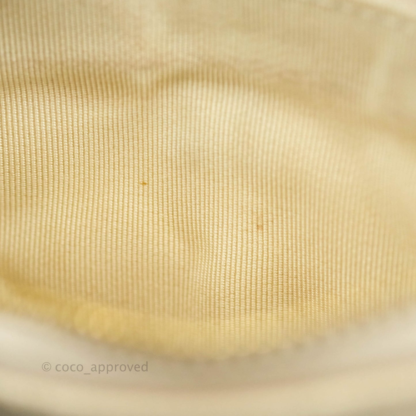 Chanel Mini Quilted O Case Ivory Caviar Gold Hardware