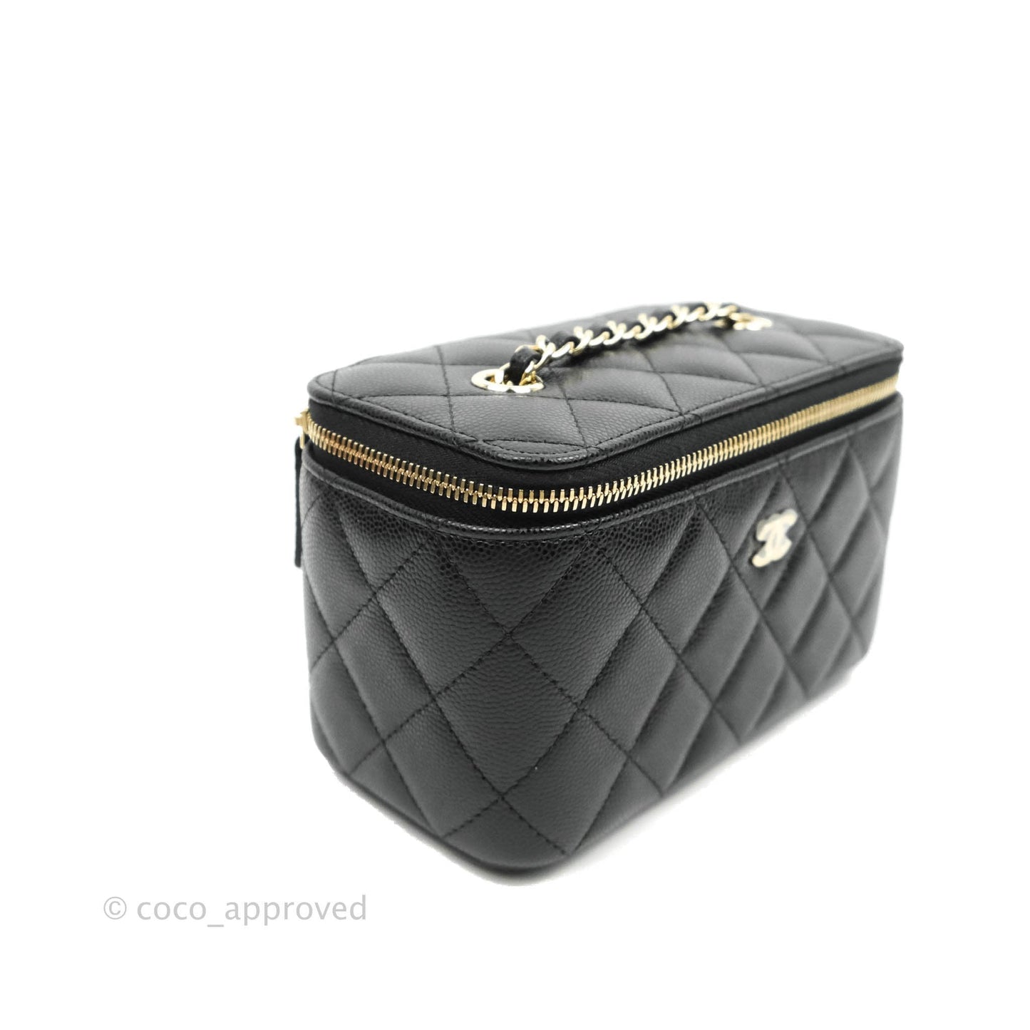 Chanel Classic Vanity Rectangular Black Caviar Gold Hardware