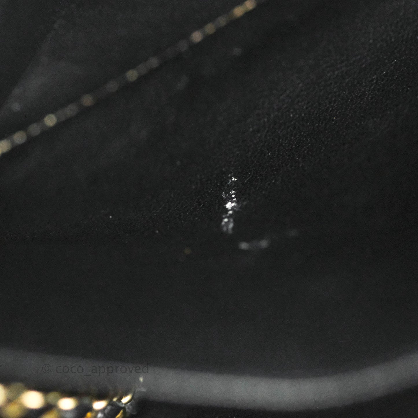 Chanel Quilted Clutch with Chain Caviar Iridescent Black Gold Hardware
