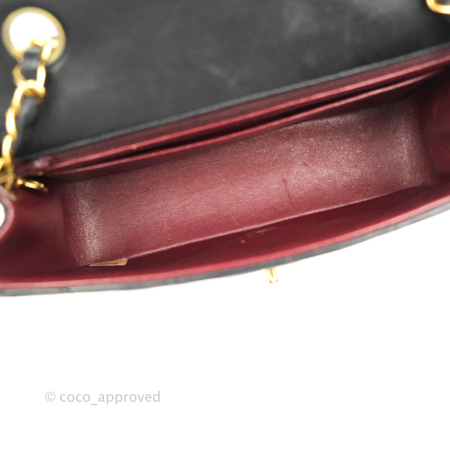 Chanel Vintage Small Classic Diana Flap Bag Black Lambskin 24K Gold Hardware