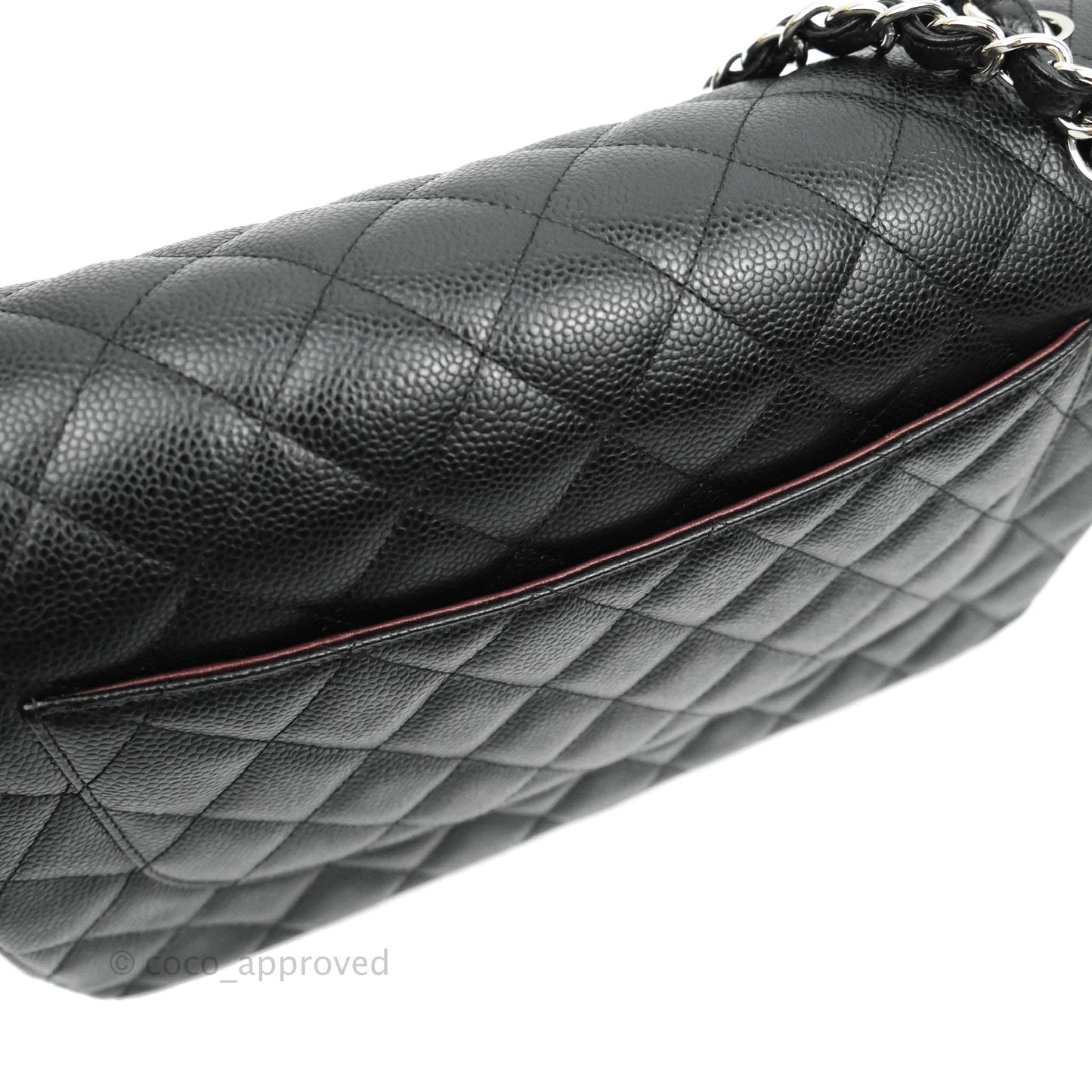 Chanel Jumbo Double Flap Black Caviar Silver Hardware