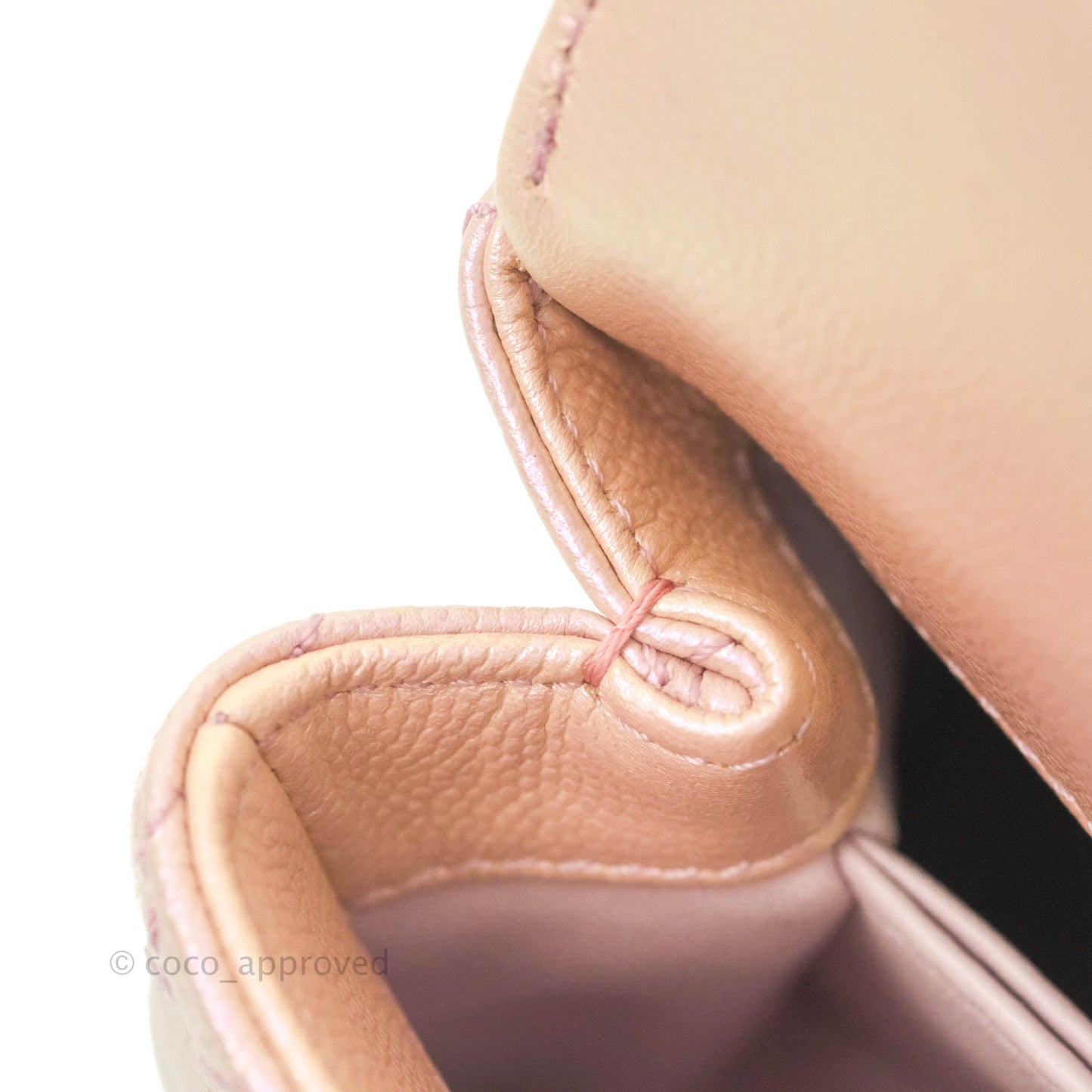 Chanel Mini Coco Handle Iridescent Pink Caviar Rainbow Hardware