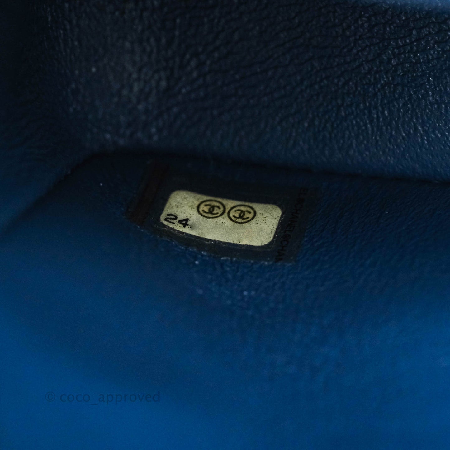 Chanel Classic Small S/M Flap Dark Blue Caviar Silver Hardware 17B