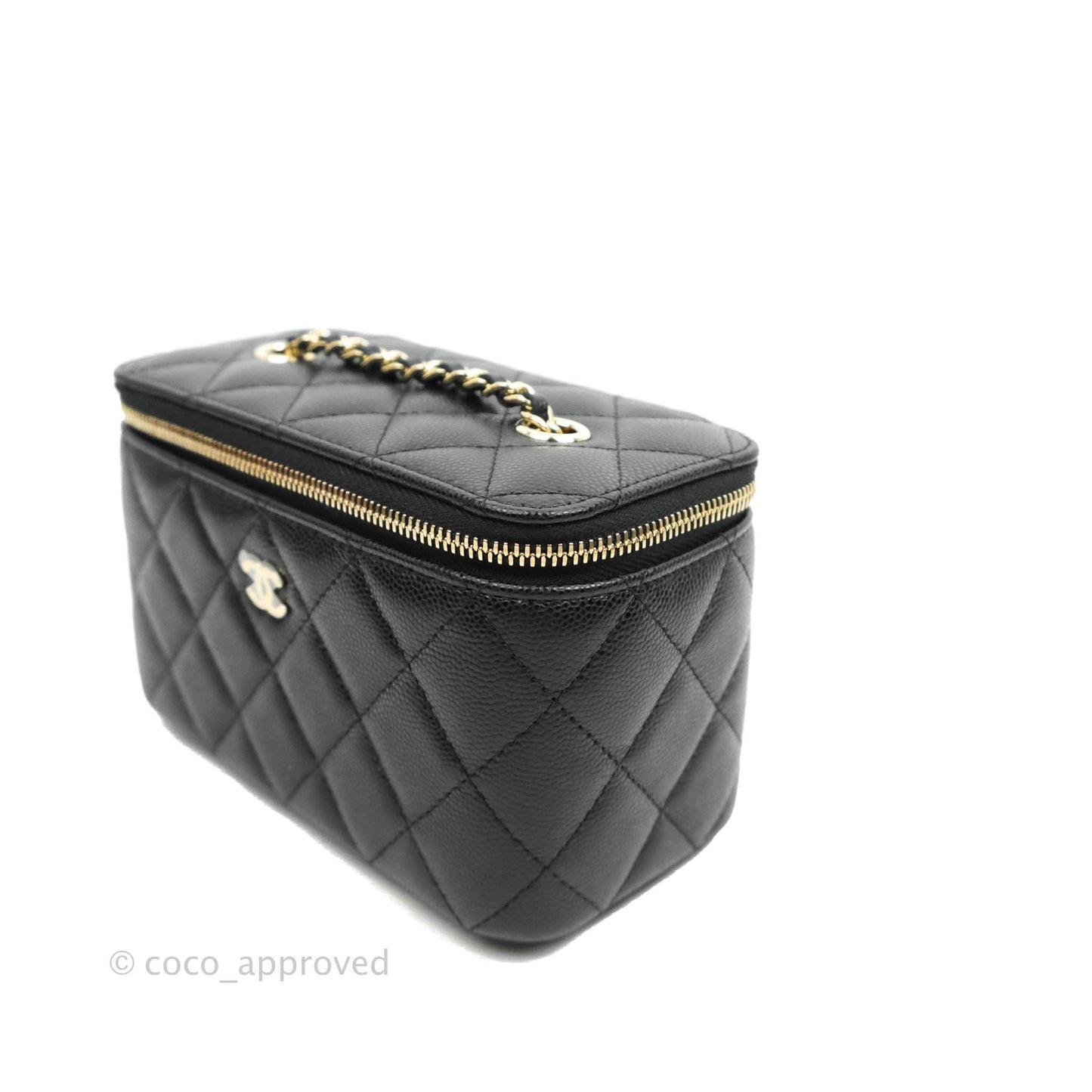 Chanel Classic Vanity Rectangular Black Caviar Gold Hardware