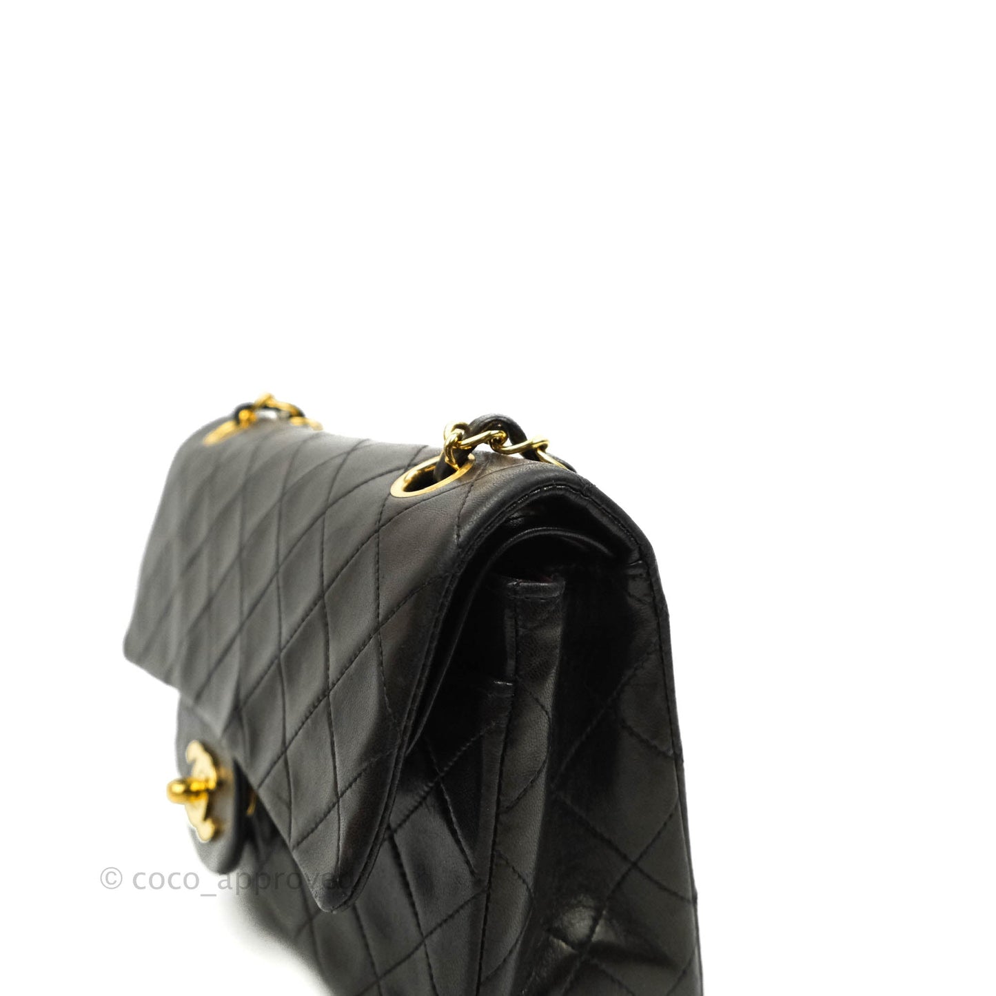 Chanel Classic Vintage Small S/M Flap Dark Brown Lambskin 24K Gold Hardware