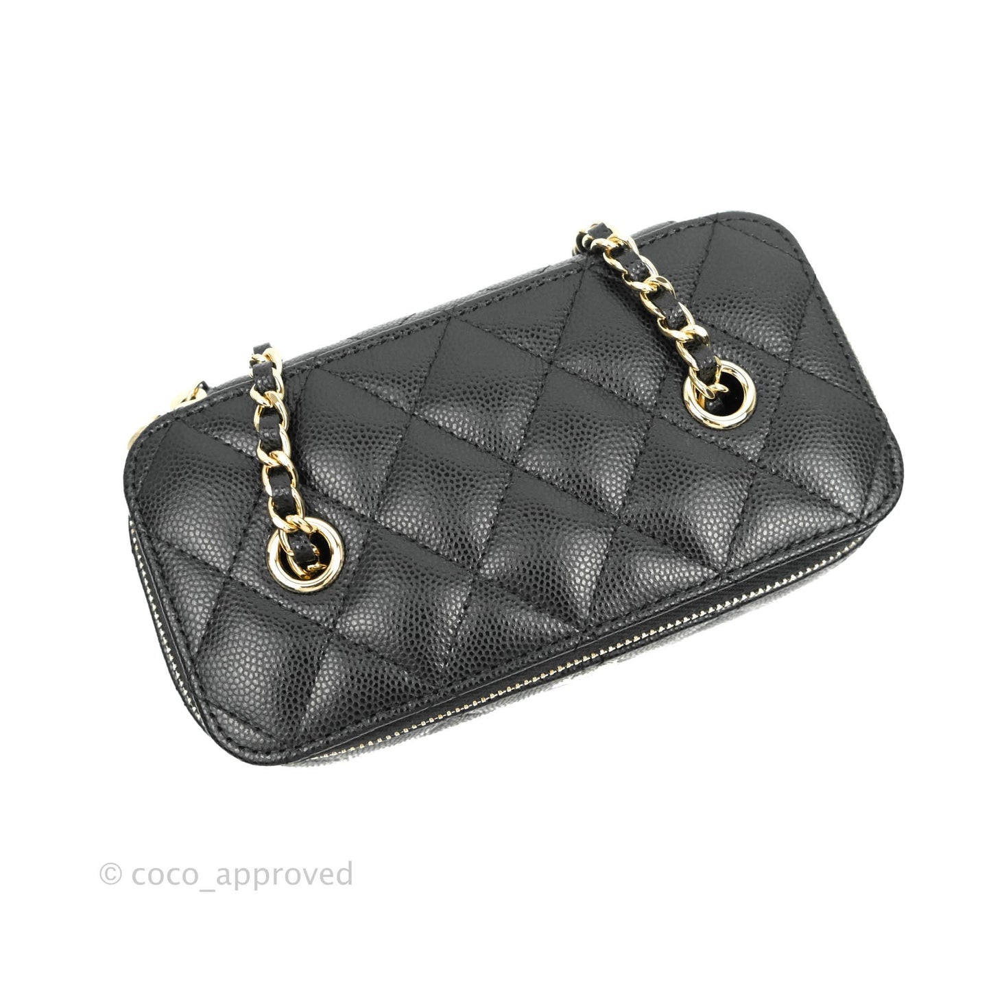 Chanel Classic Vanity Rectangular Black Caviar Gold Hardware