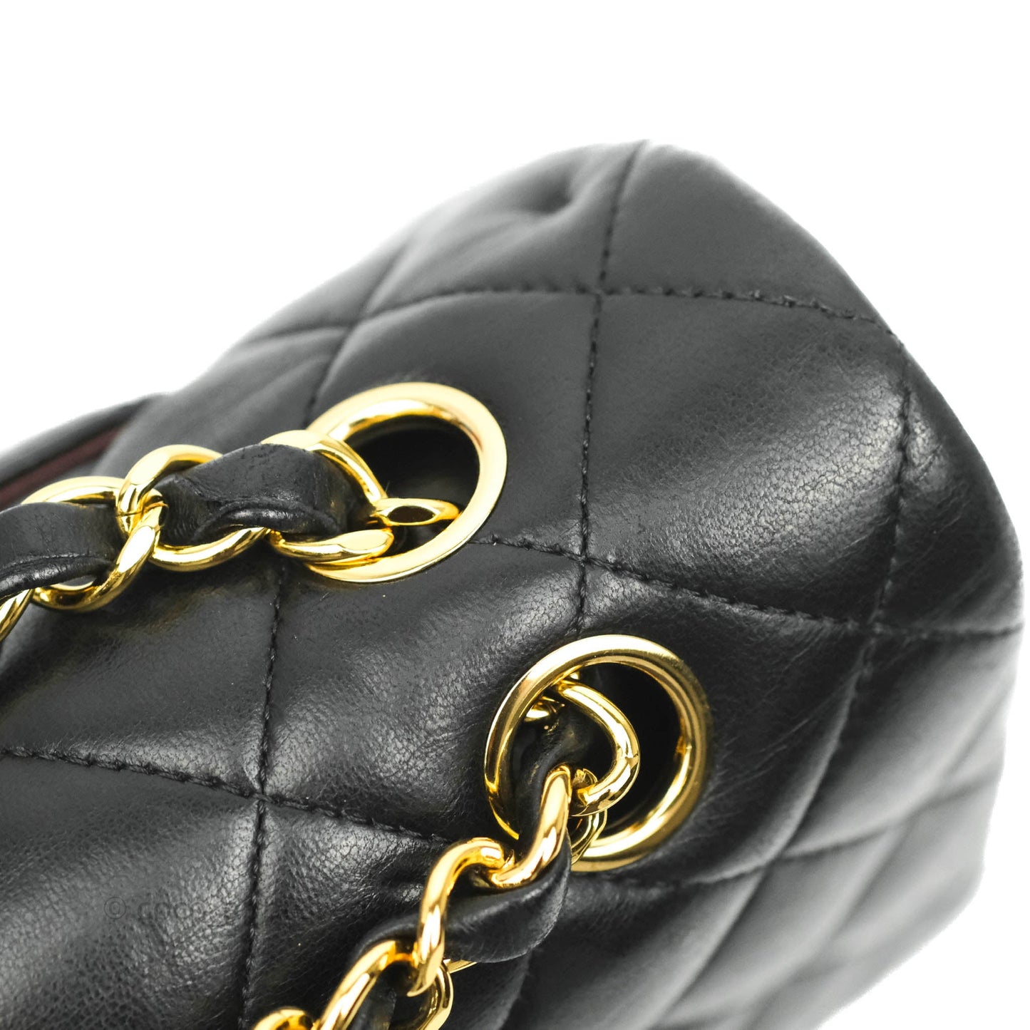 Chanel Classic M/L Medium Double Flap Black Lambskin Gold Hardware