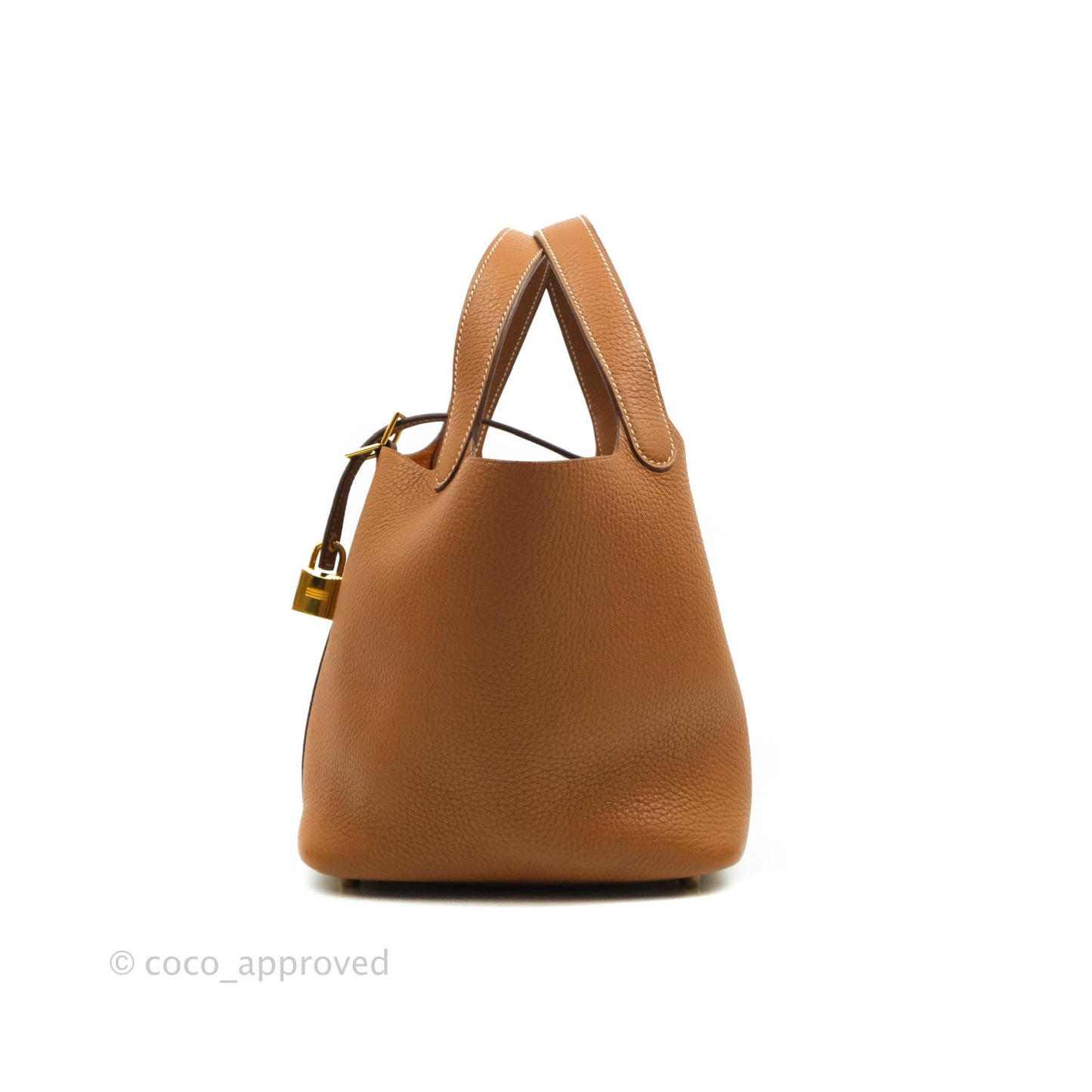 Hermès Gold Clemence Picotin Lock 18 PM Gold Hardware