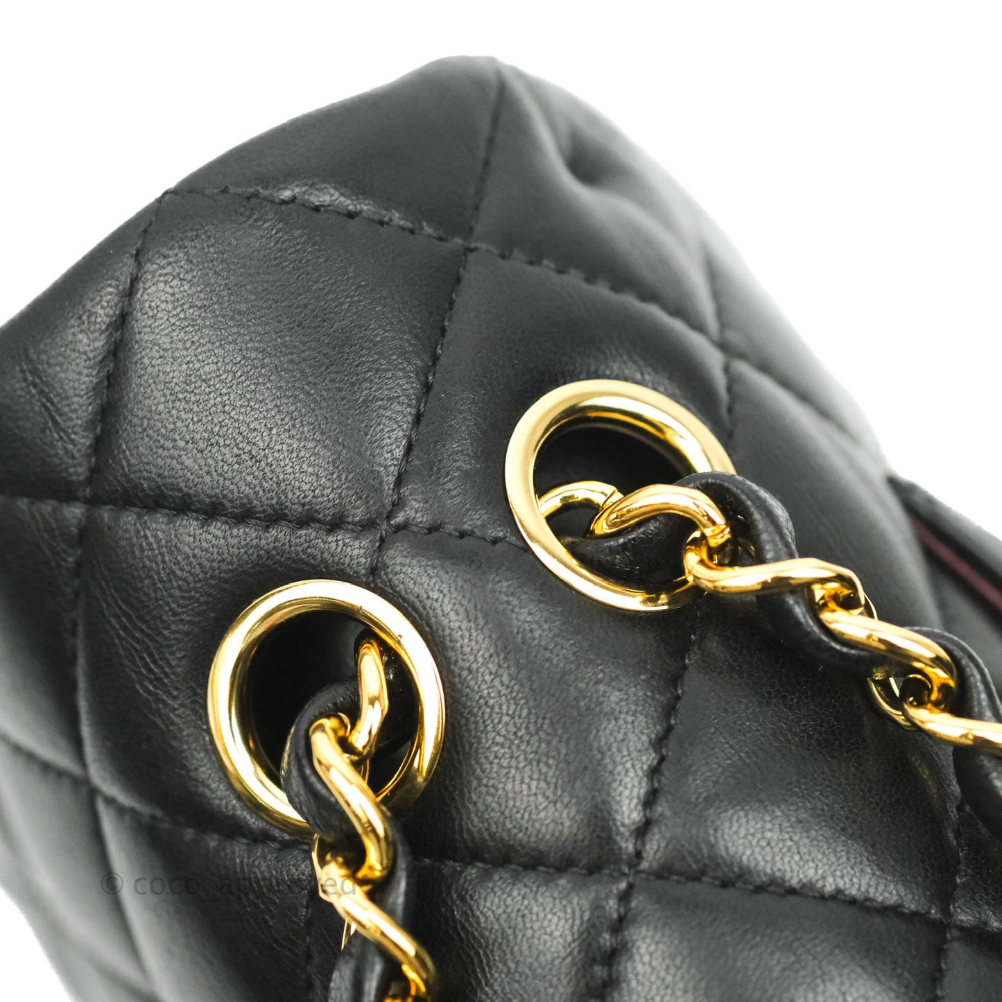 Chanel Classic M/L Medium Double Flap Black Lambskin Gold Hardware