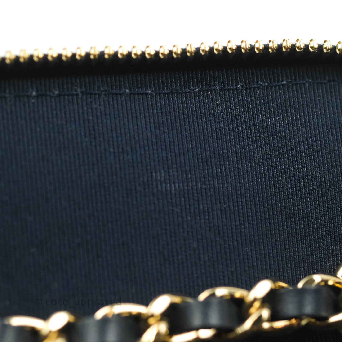Chanel Classic Mini Crystal Pearl Crush Vanity With Chain Navy Velvet Gold Hardware