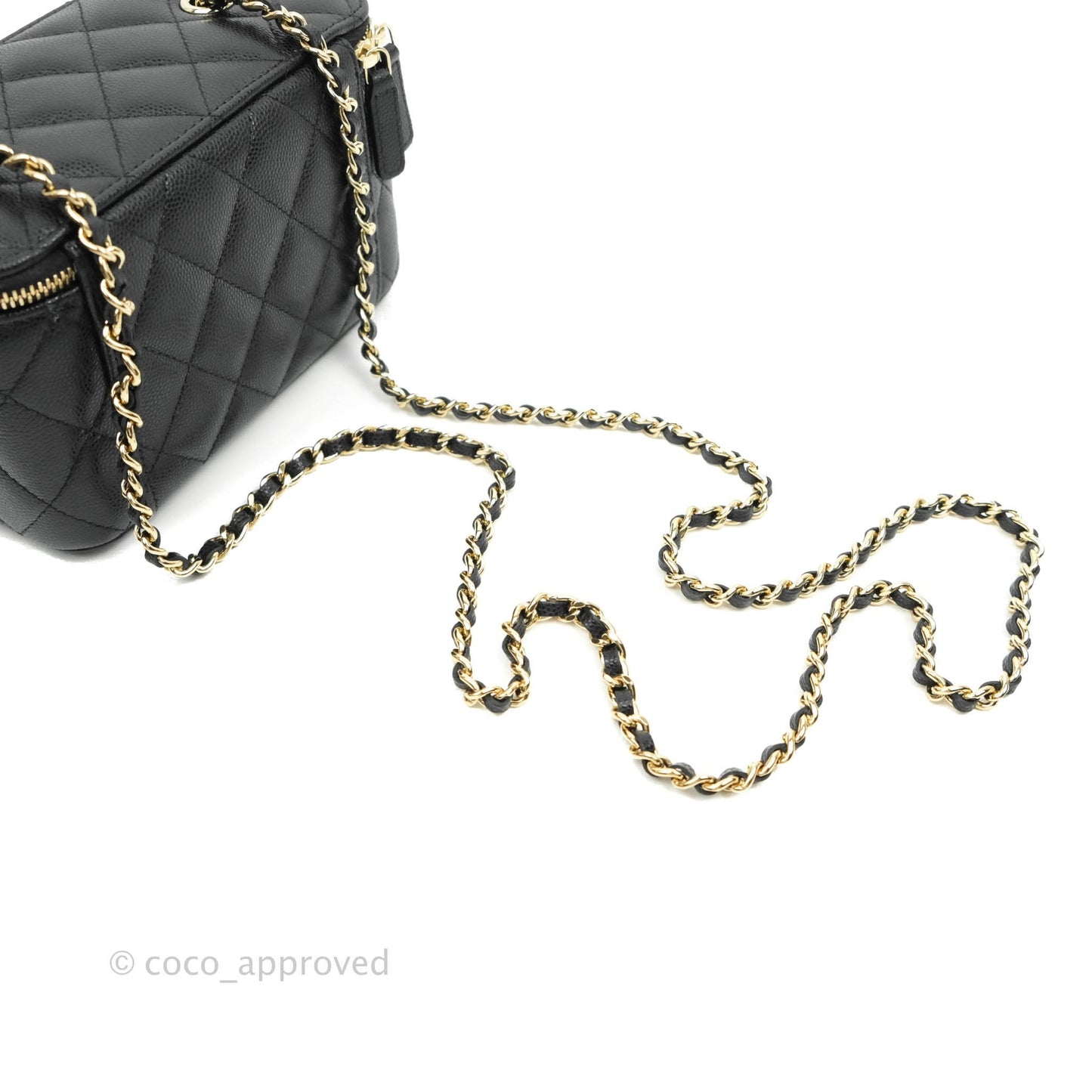 Chanel Classic Vanity Rectangular Black Caviar Gold Hardware