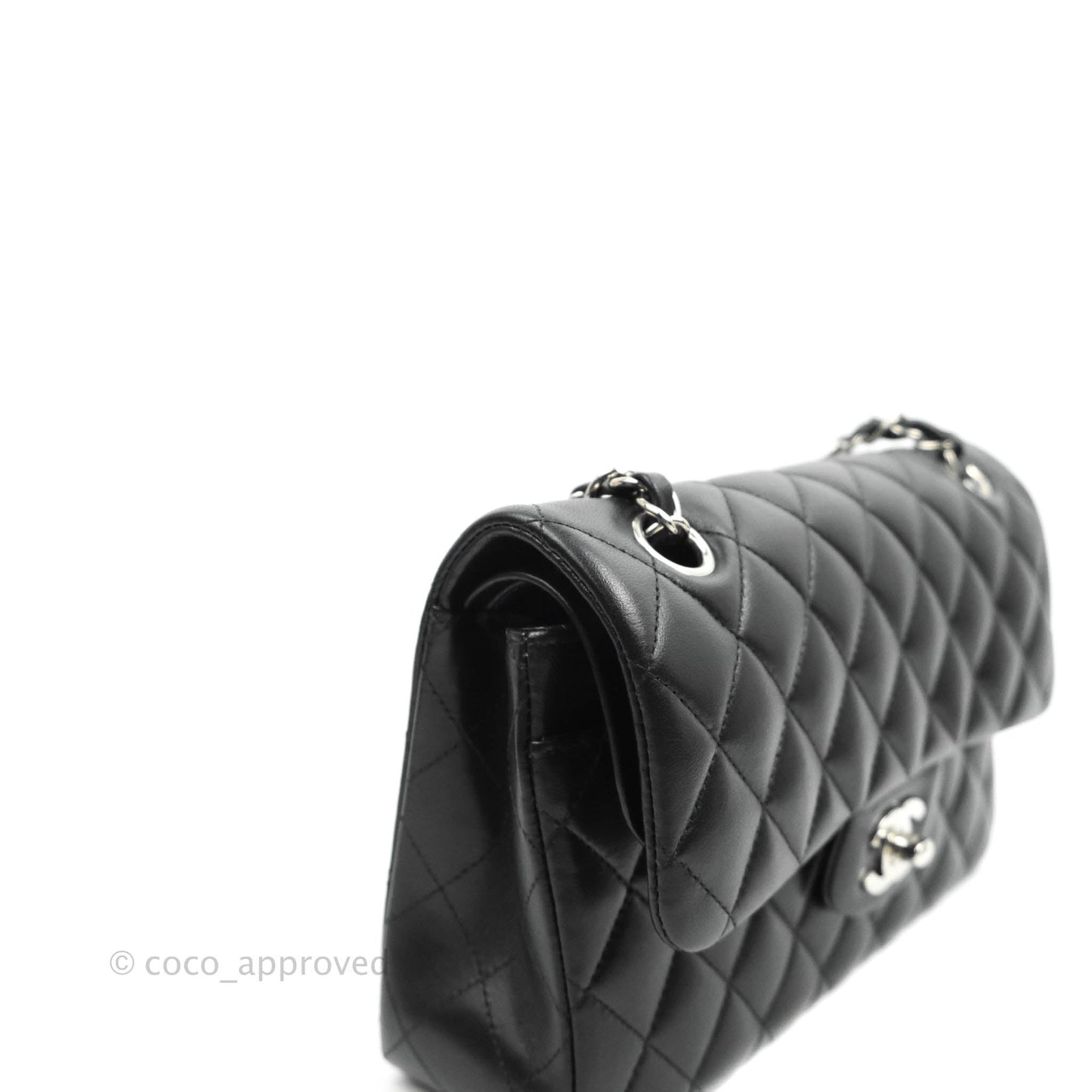 Chanel Small S/M Classic Flap Black Lambskin Silver Hardware