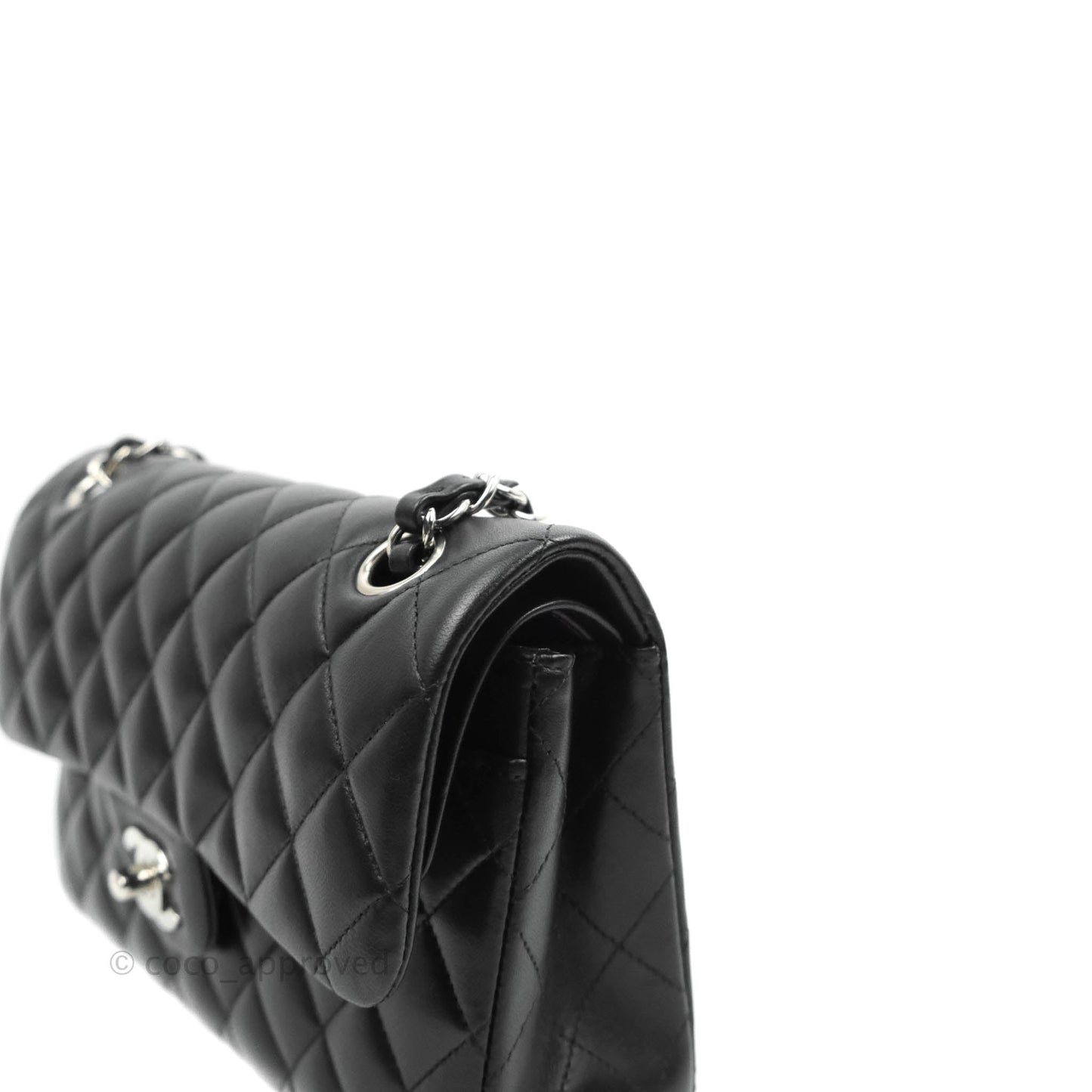 Chanel Small S/M Classic Flap Black Lambskin Silver Hardware
