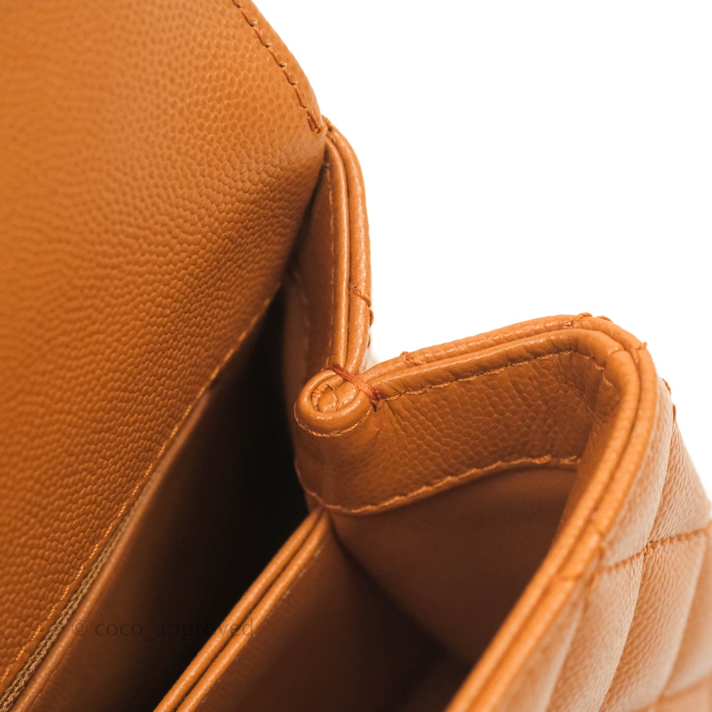 Chanel Small (Mini) Coco Handle Quilted Caramel Brown Caviar Gold Hardware 21A