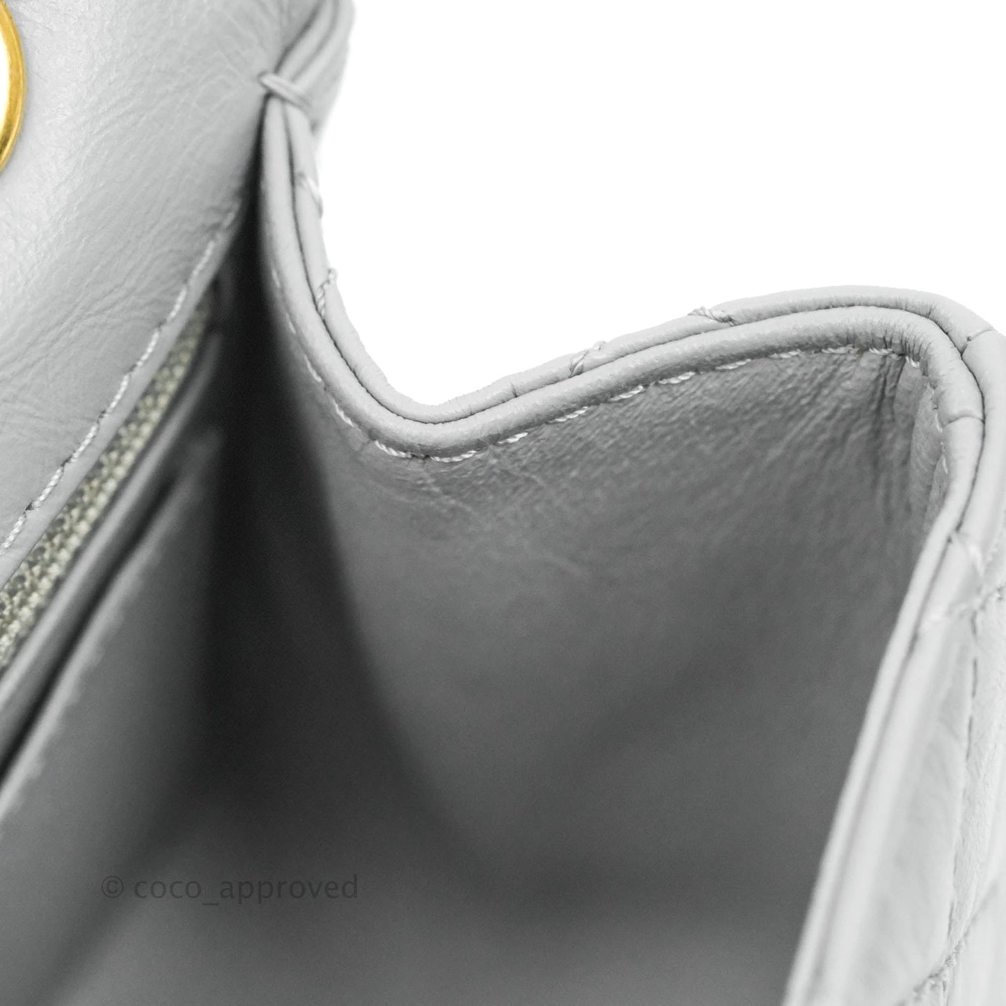Chanel Mini Reissue 224 Grey Aged Calfskin Aged Gold Hardware