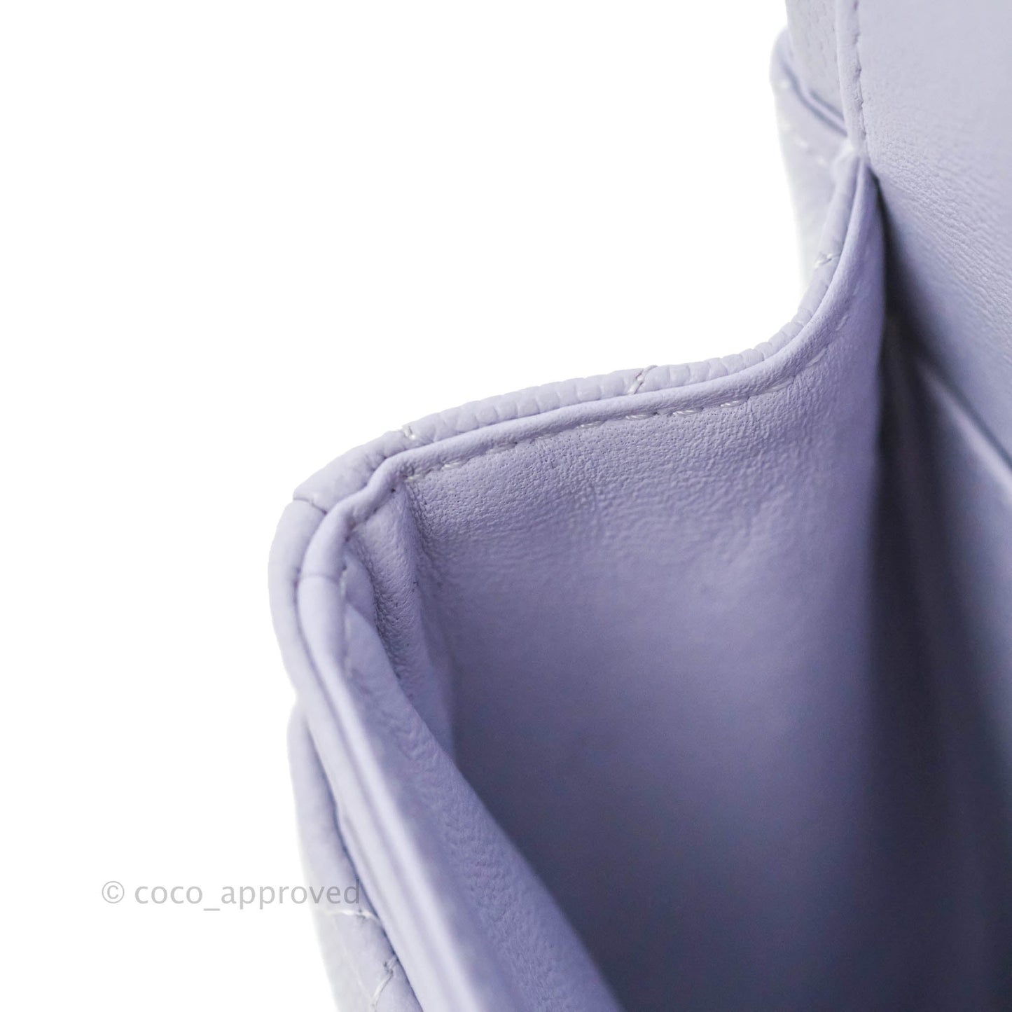 Chanel Classic Small S/M Flap Lilac Caviar Silver Hardware 21K