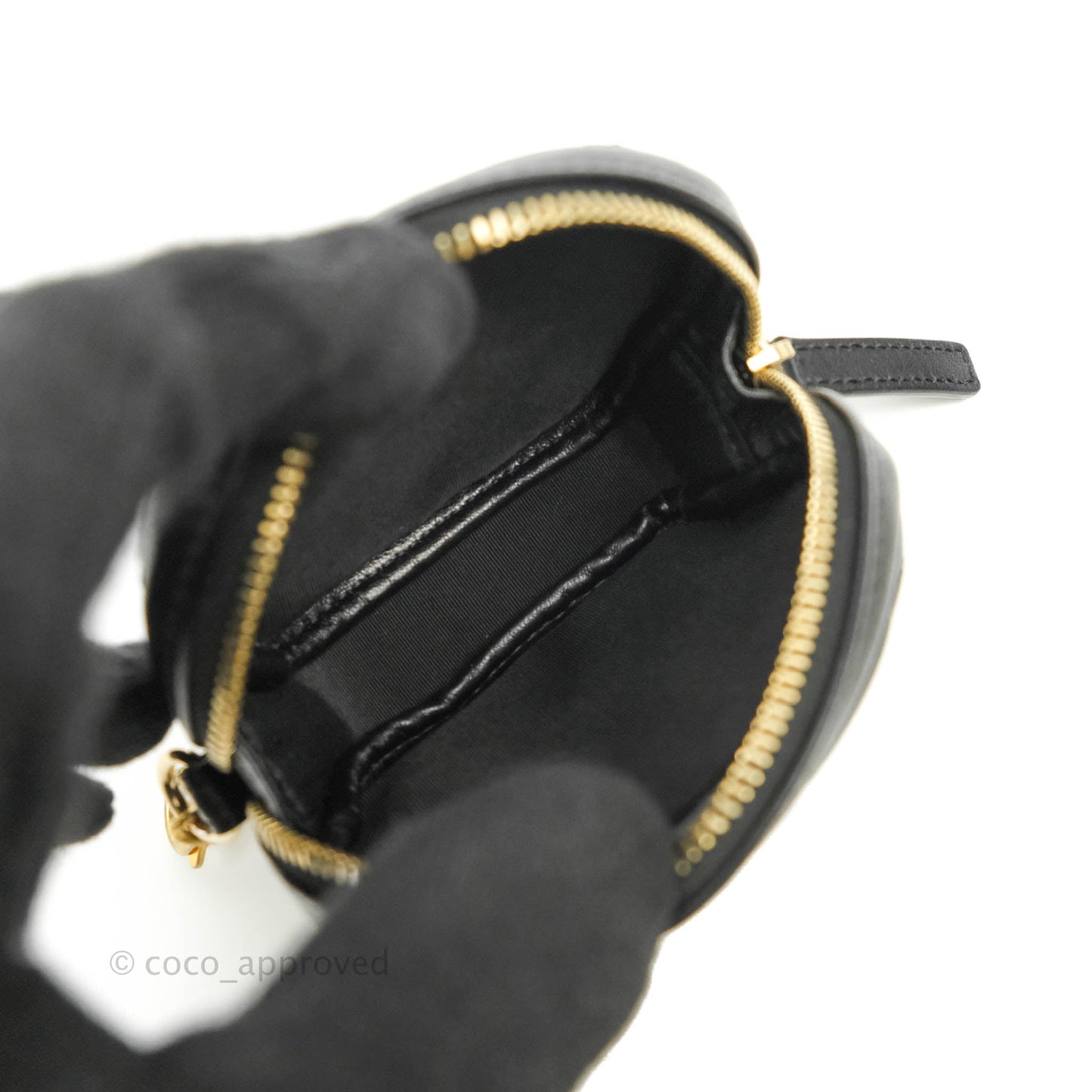 Chanel 19 Wallet On Chain WOC Houndstooth Beige Black Tweed Gold Hardware
