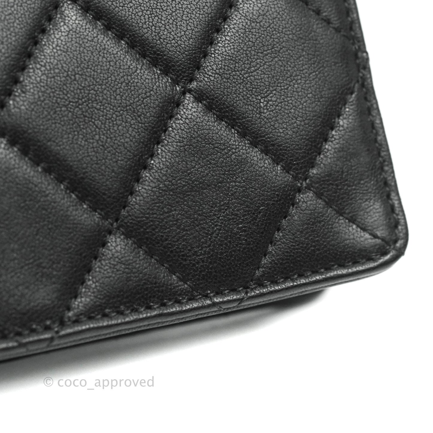 Chanel Large Quilted Pearl Chain Flap Bag Black Lambskin Aged Gold Hardware 19S