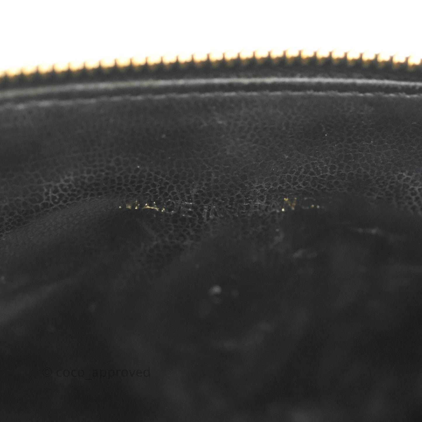 Chanel Vintage Vanity Case Black Caviar Gold Hardware