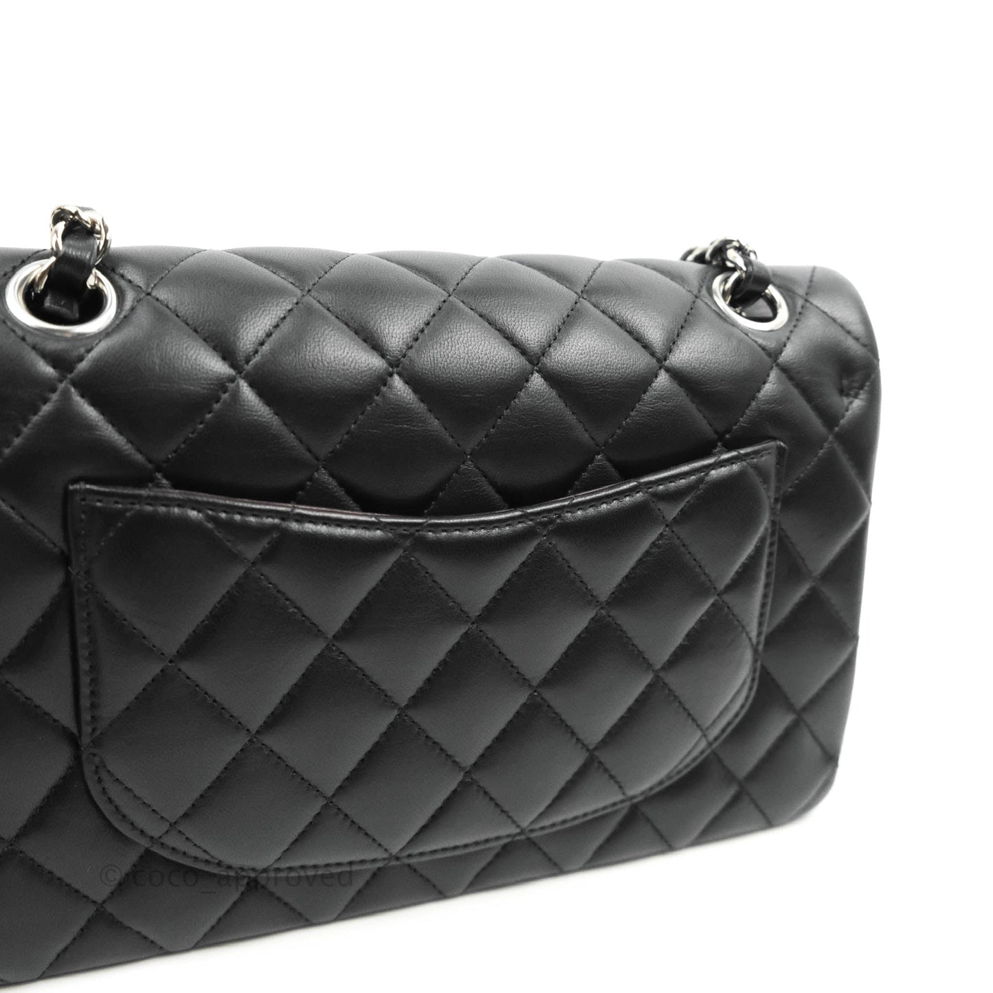 Chanel Small S/M Classic Flap Black Lambskin Silver Hardware