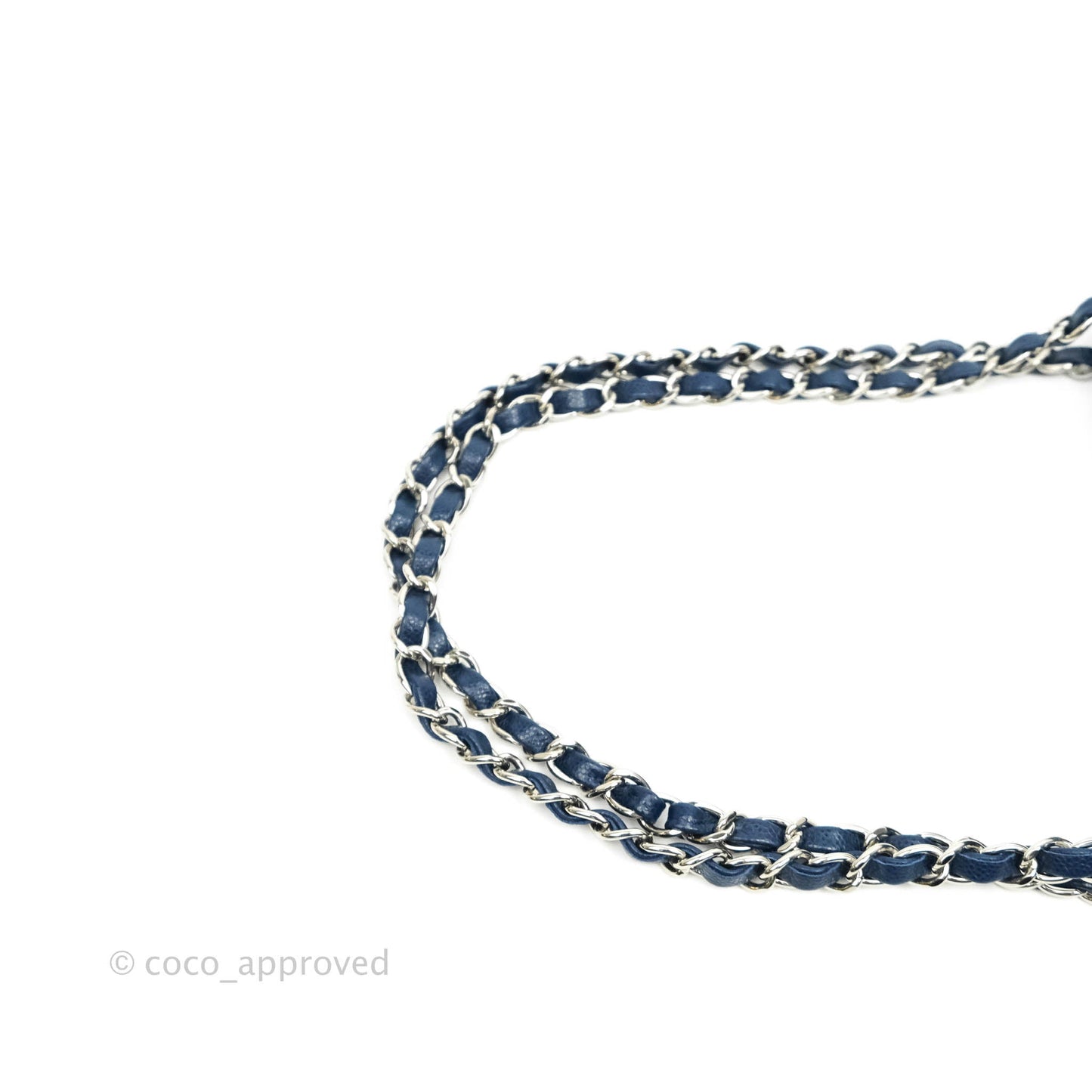 Chanel Classic Small S/M Flap Dark Blue Caviar Silver Hardware 17B