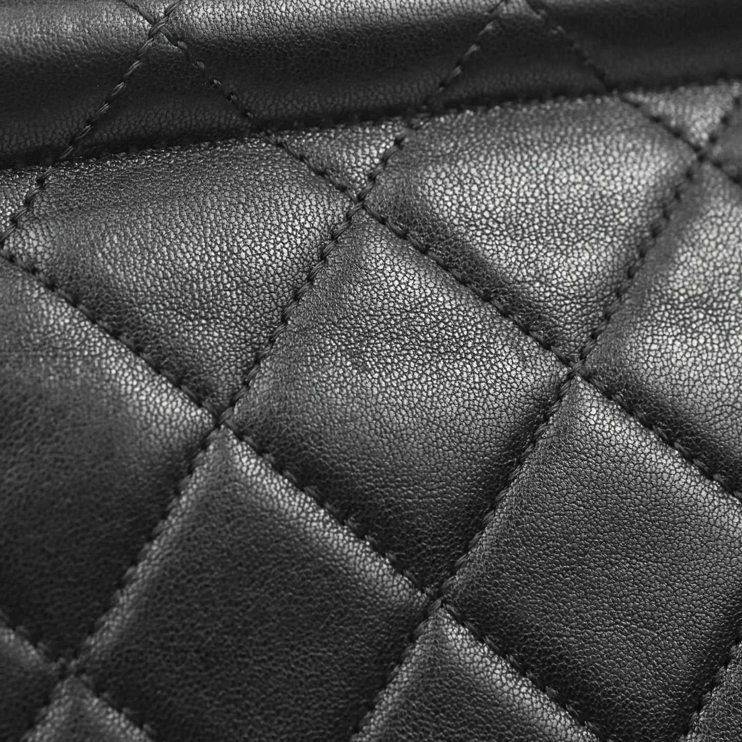 Chanel Large Quilted Pearl Chain Flap Bag Black Lambskin Aged Gold Hardware 19S