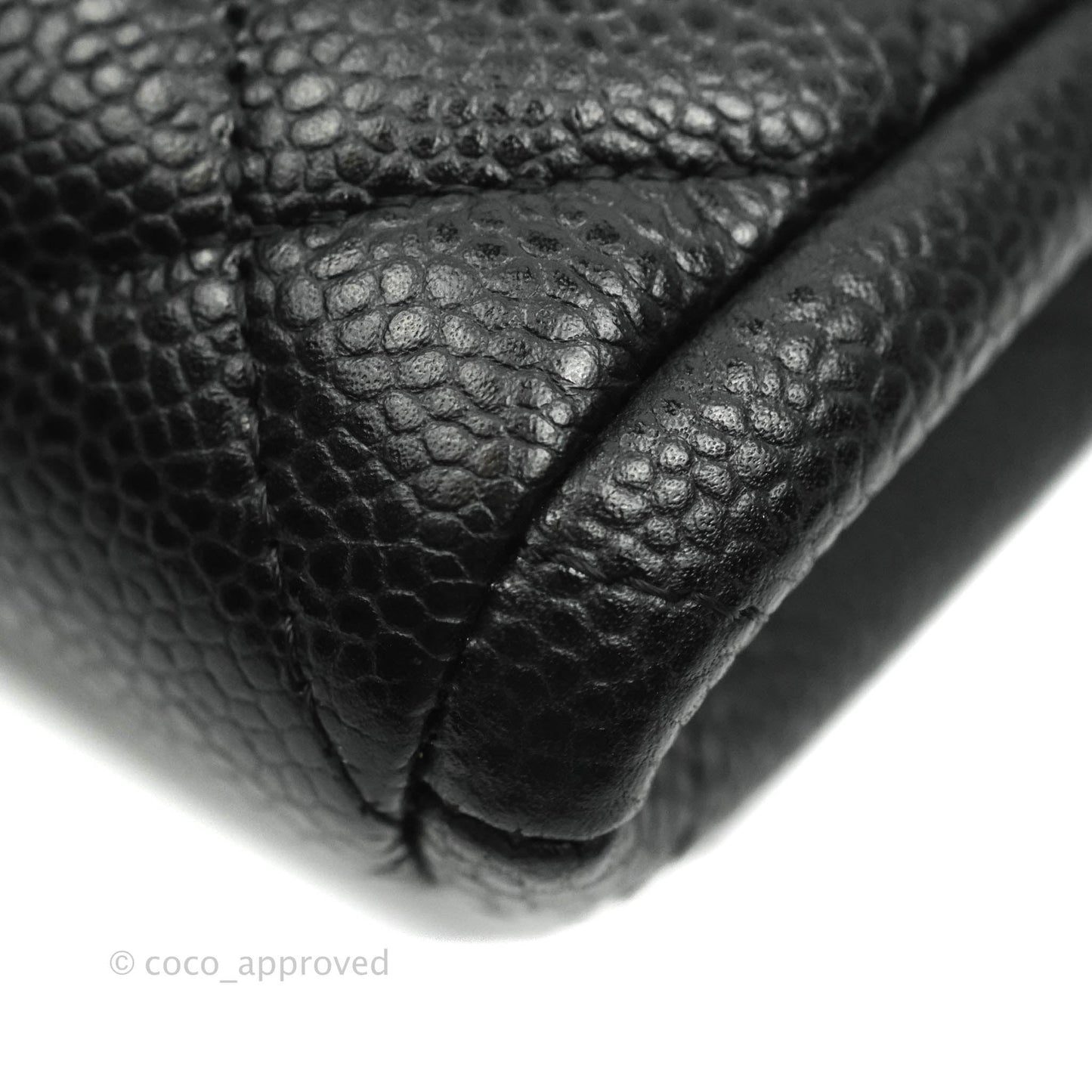 Chanel Quilted Clutch with Chain Caviar Black Silver Hardware