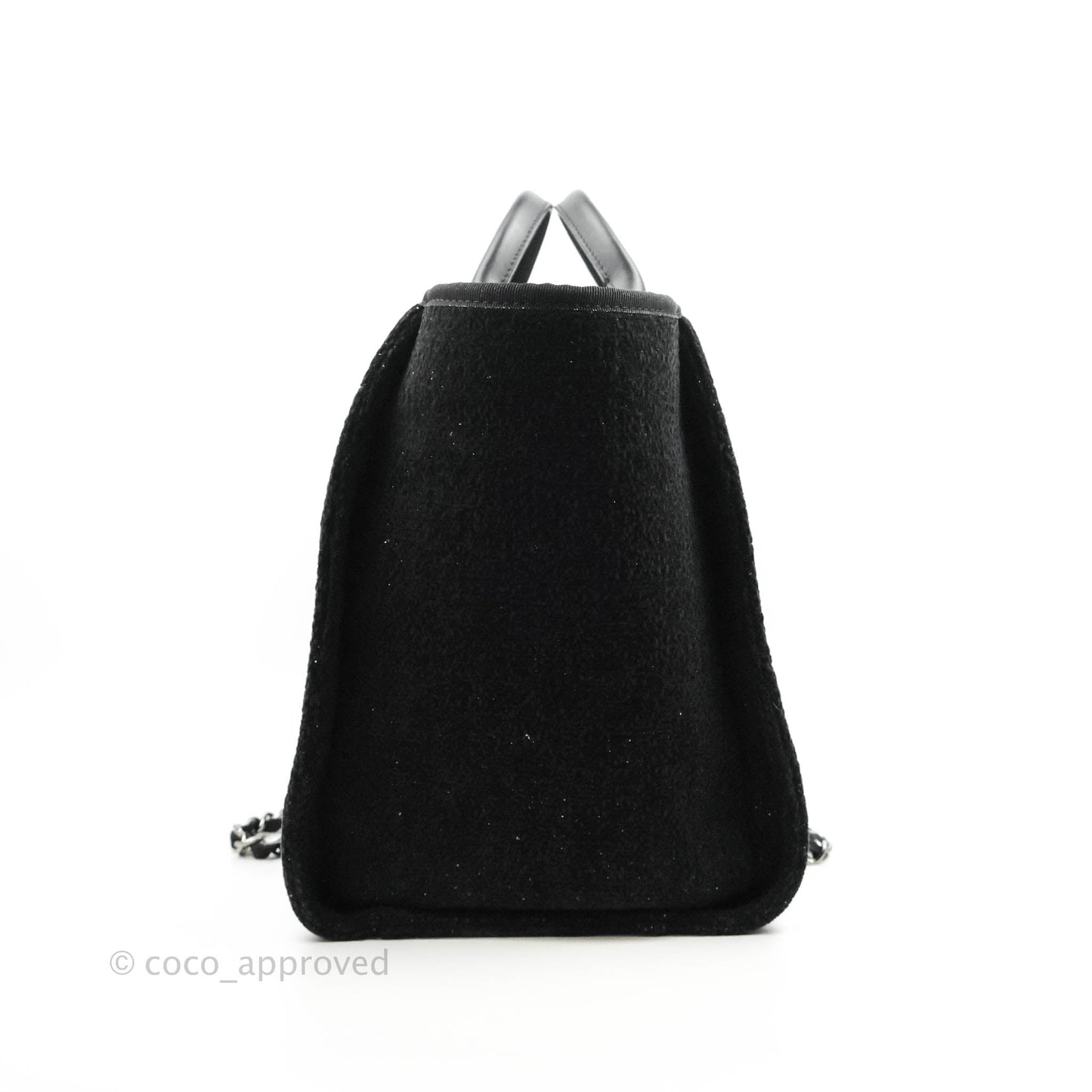 Chanel Large Deauville Black Glitter Lurex