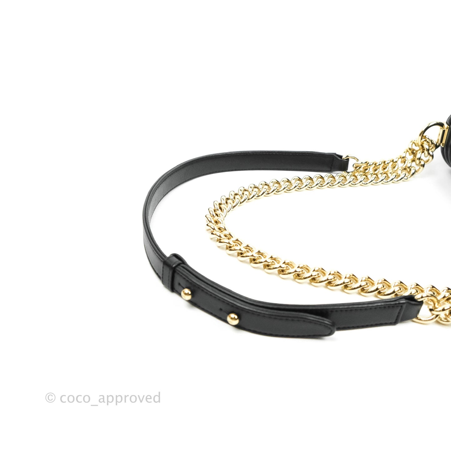 Chanel Medium Chevron Boy Black Lambskin Gold Hardware