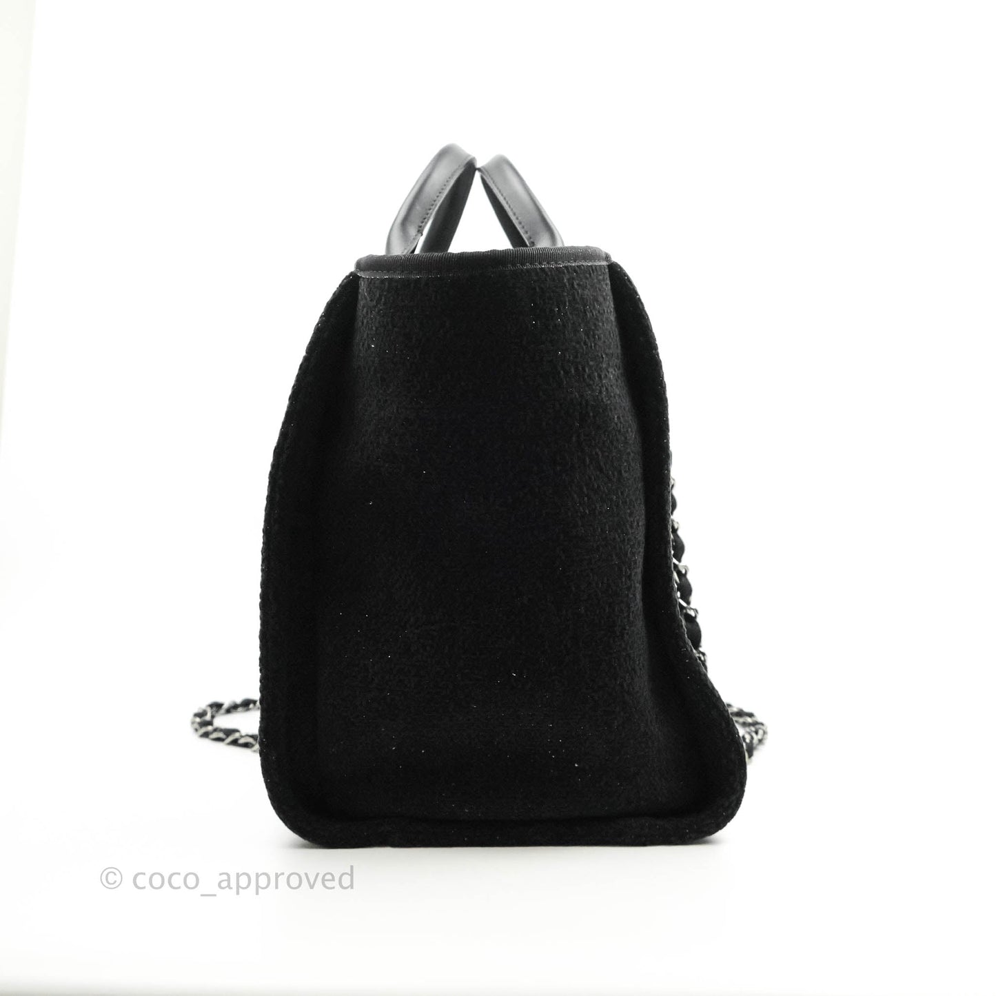Chanel Large Deauville Black Glitter Lurex