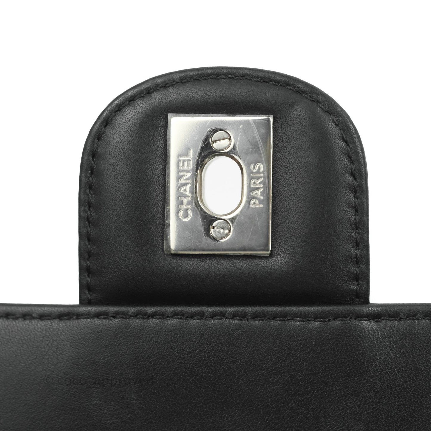 Chanel Small Chevron Urban Spirit Backpack Black Calfskin Silver Hardware
