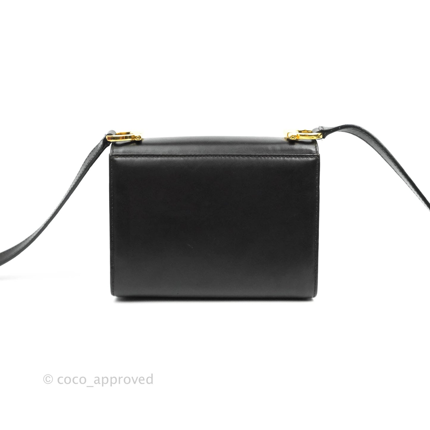 Salvatore Ferragamo Vintage Gancini Mini Crossbody bag Black Calfskin Gold Hardware