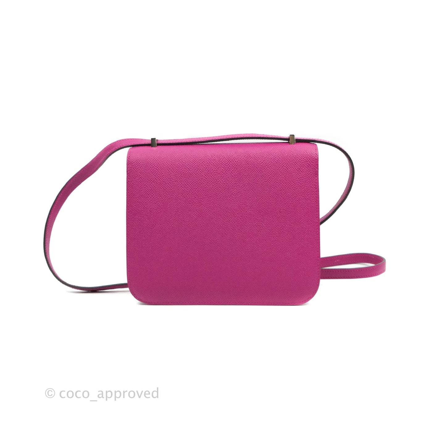 Hermès Constance Mini 18cm Rose Pourpre Epsom Palladium Hardware