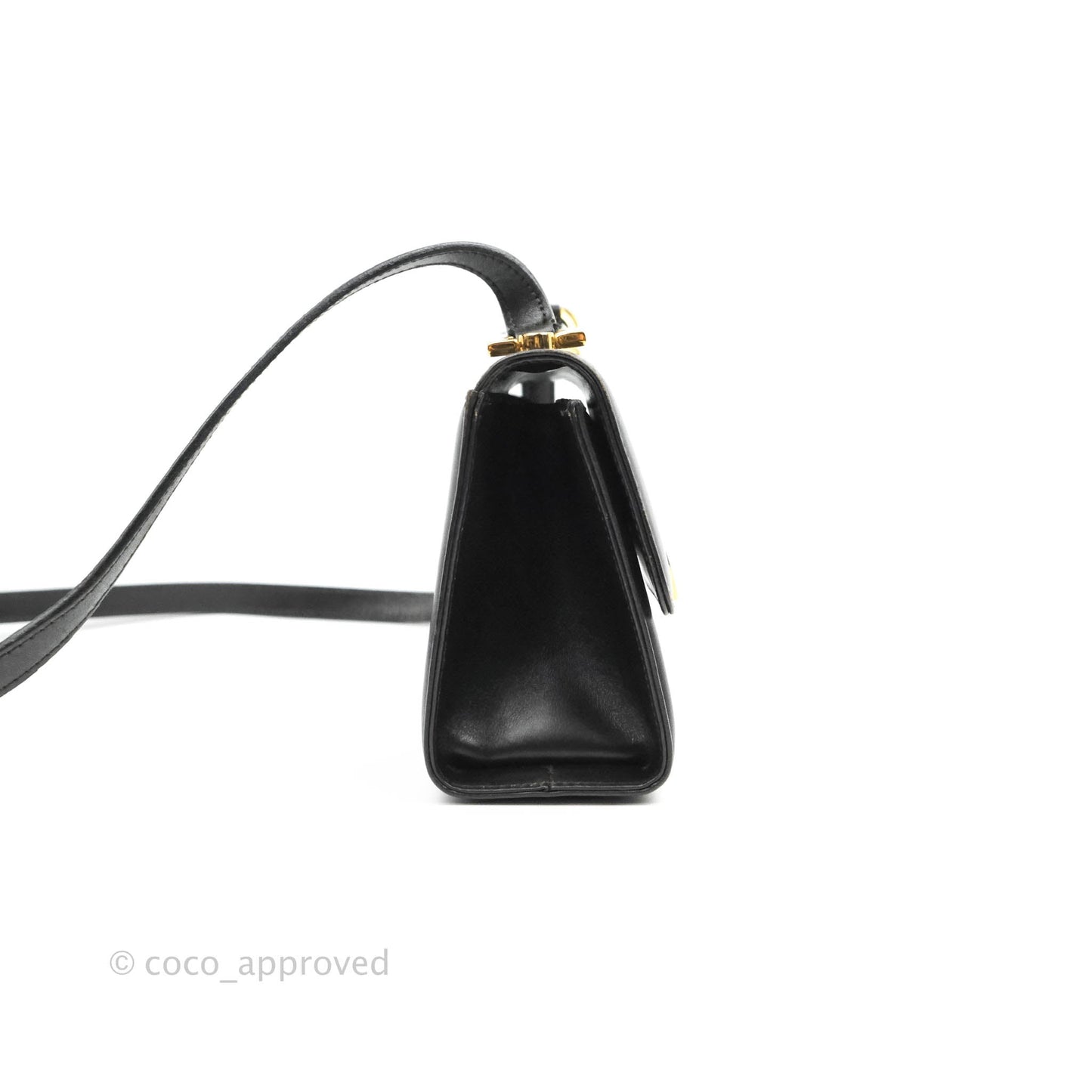 Salvatore Ferragamo Vintage Gancini Mini Crossbody bag Black Calfskin Gold Hardware