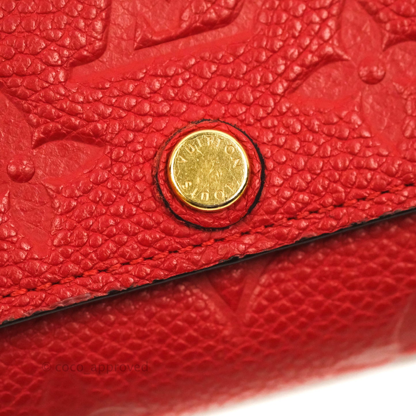 Louis Vuitton Monogram Empreinte Red 6 Key Holder Gold Hardware