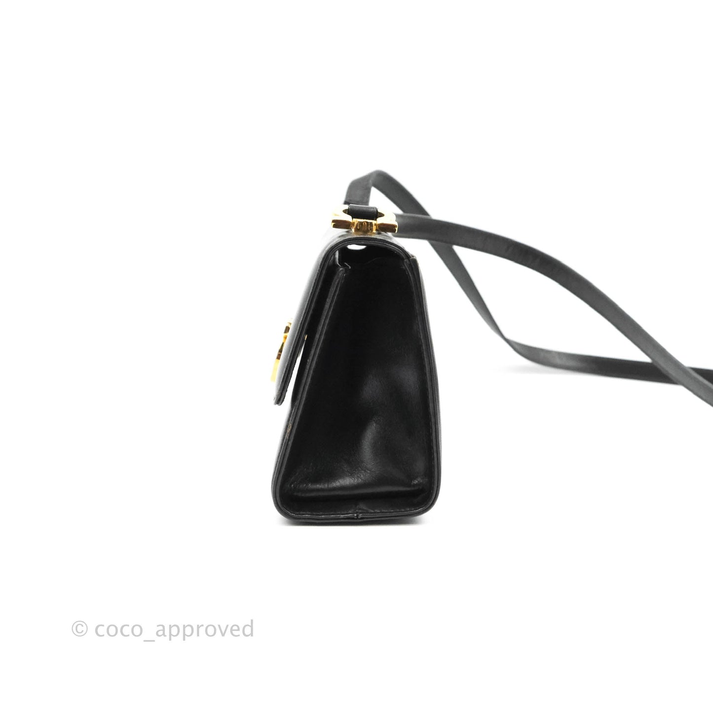 Salvatore Ferragamo Vintage Gancini Mini Crossbody bag Black Calfskin Gold Hardware