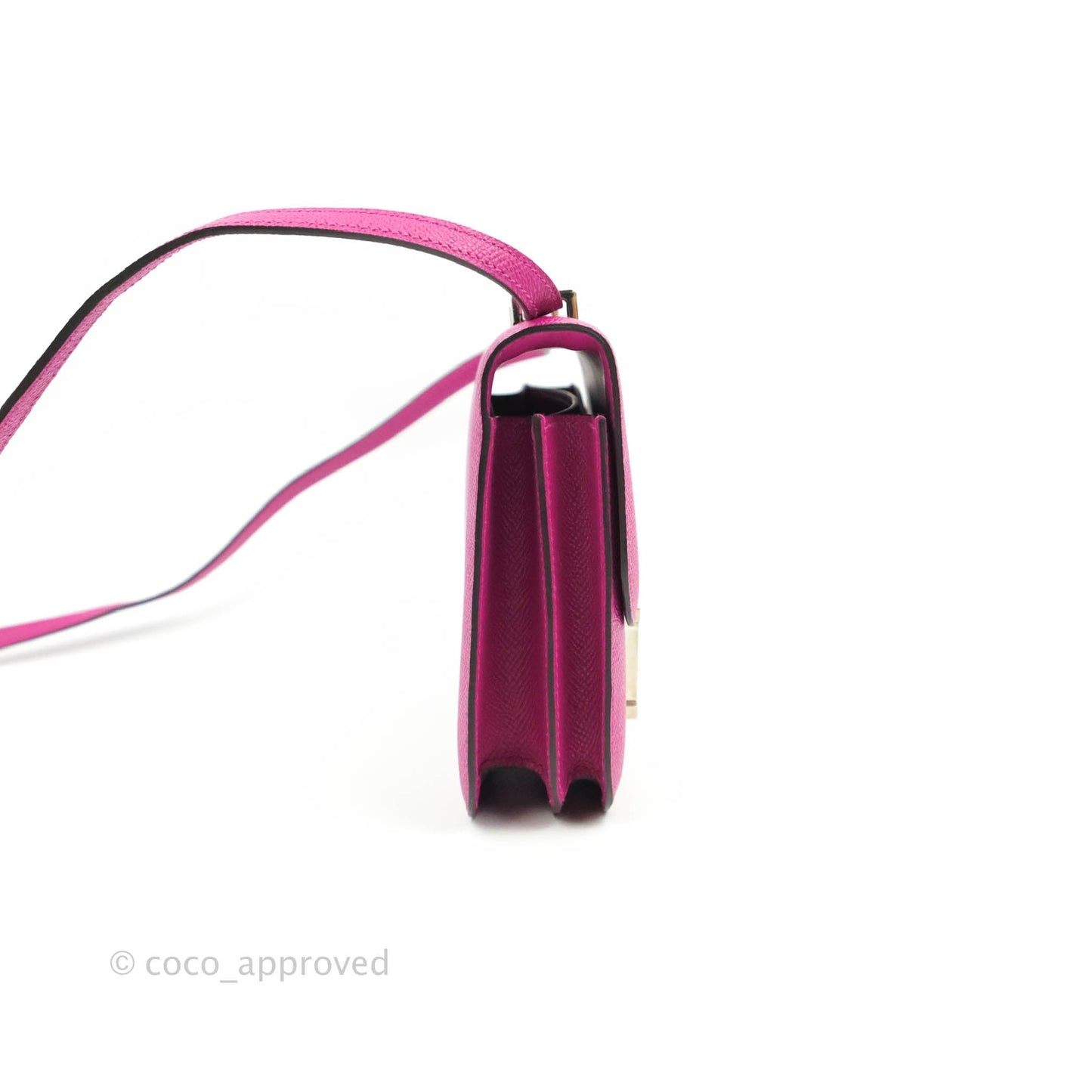 Hermès Constance Mini 18cm Rose Pourpre Epsom Palladium Hardware