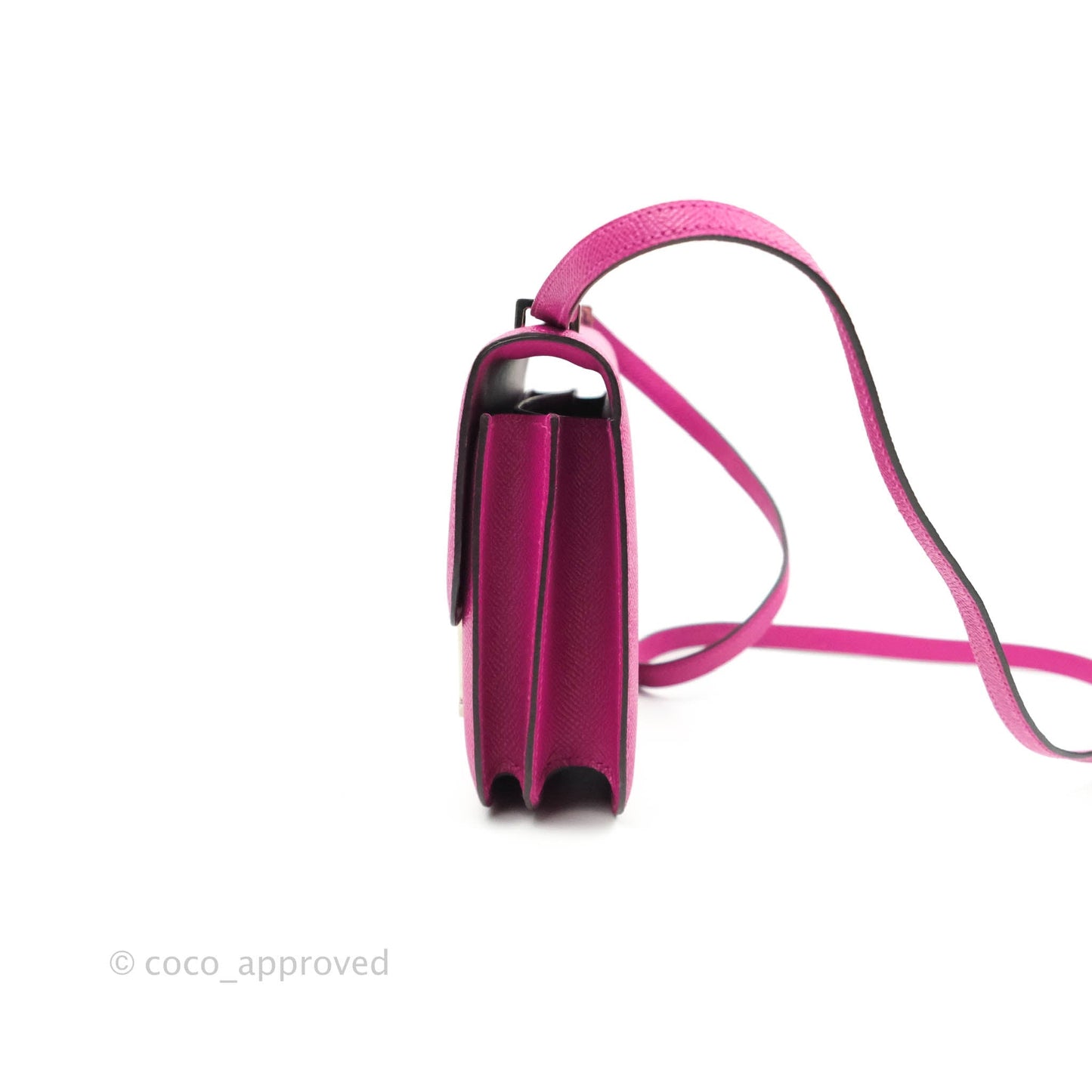Hermès Constance Mini 18cm Rose Pourpre Epsom Palladium Hardware