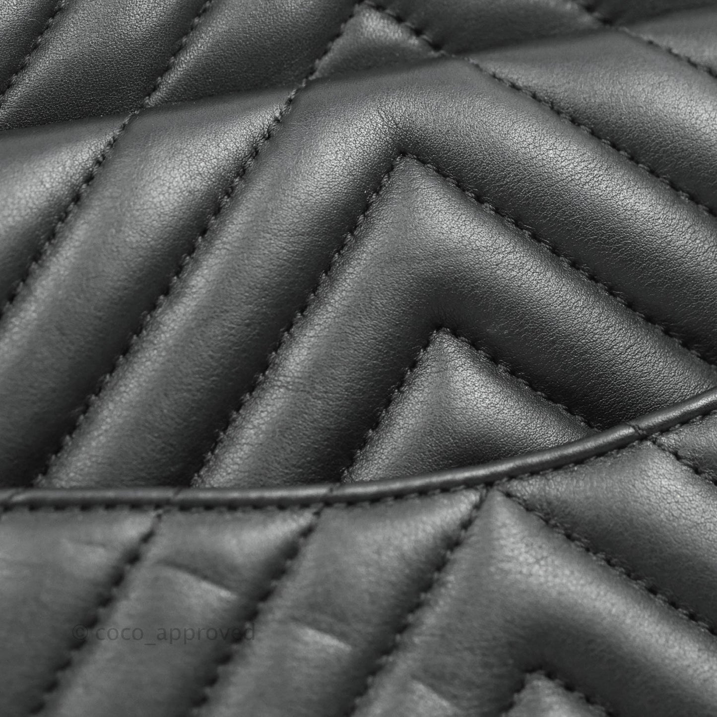 Chanel Small Chevron Urban Spirit Backpack Black Calfskin Silver Hardware