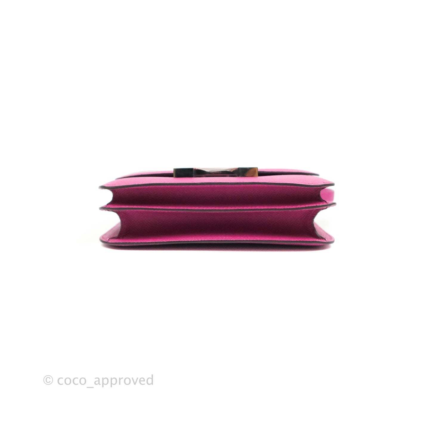 Hermès Constance Mini 18cm Rose Pourpre Epsom Palladium Hardware