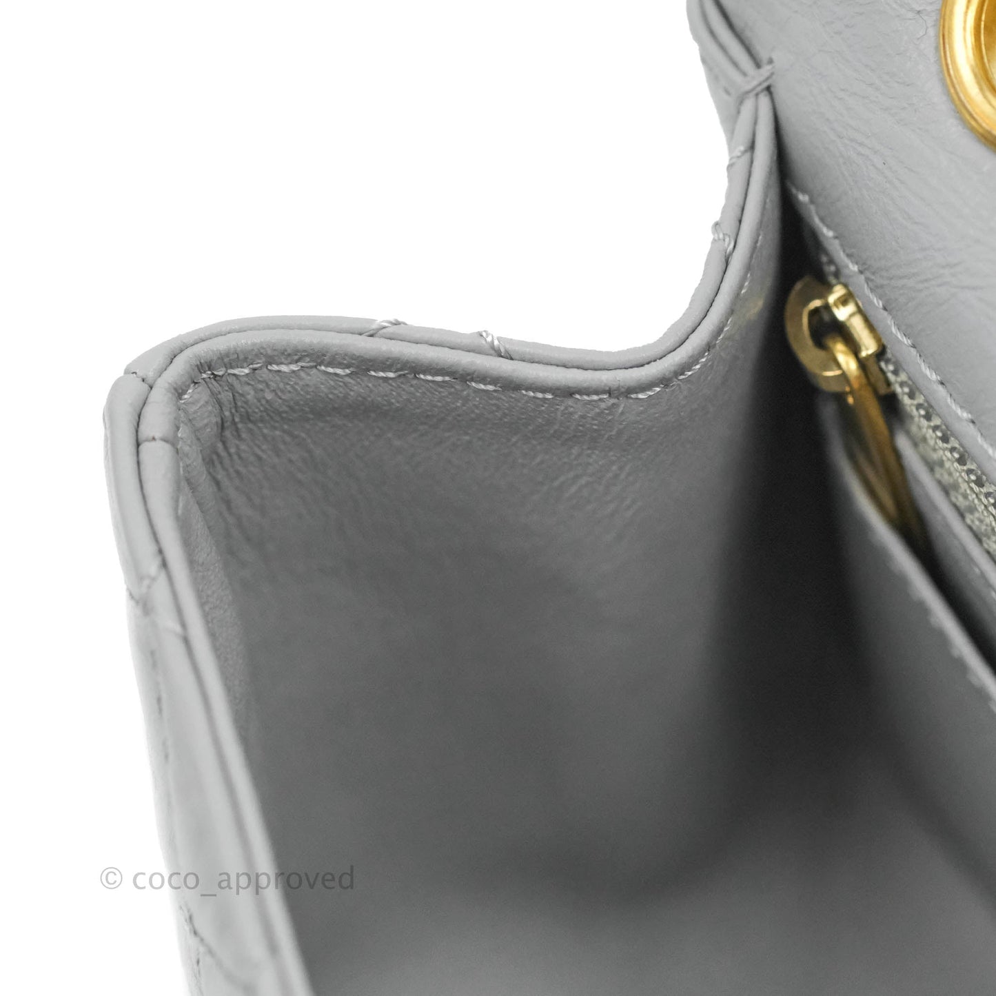 Chanel Mini Reissue 224 Grey Aged Calfskin Aged Gold Hardware