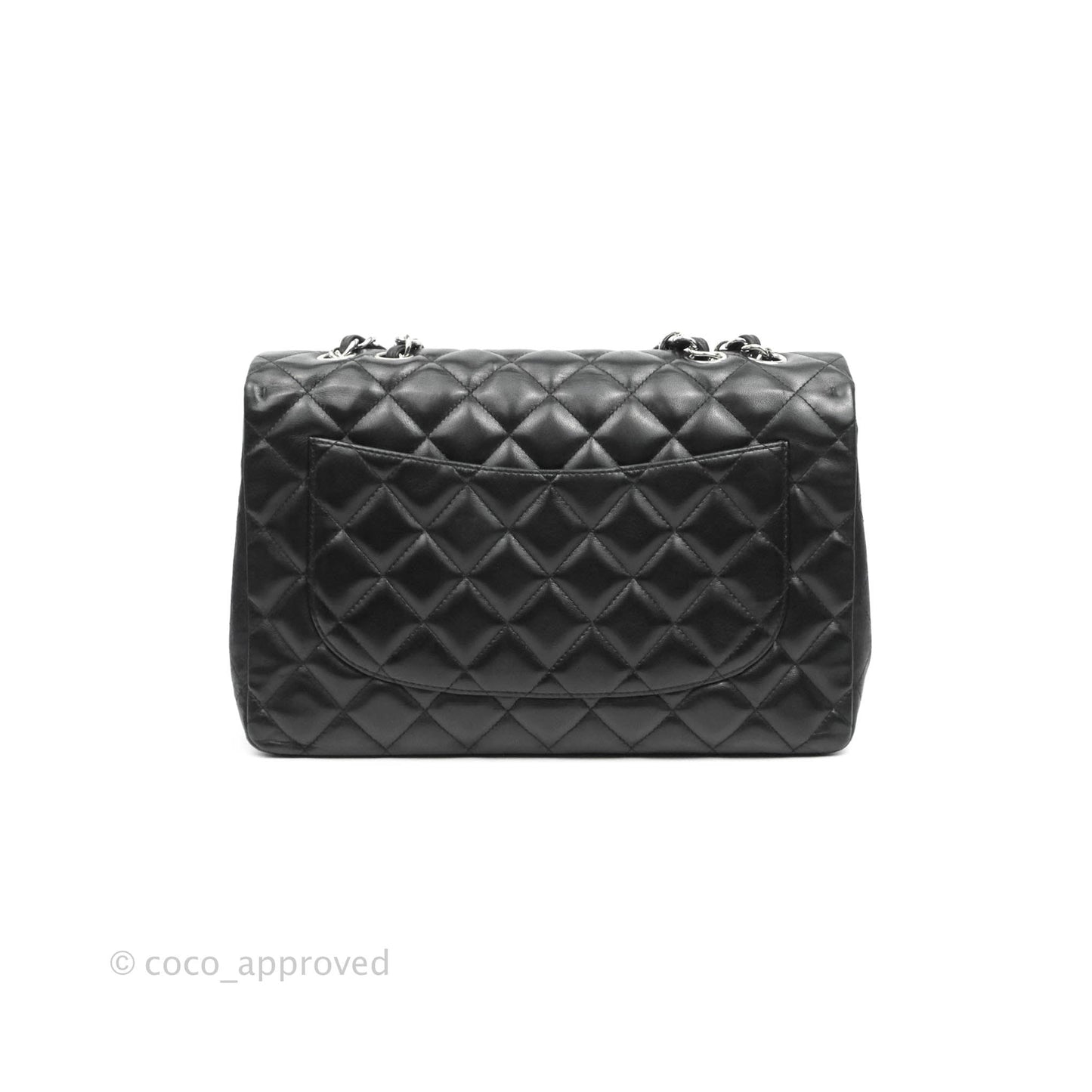 Chanel Jumbo Single Flap Black Lambskin Silver Hardware⁣⁣