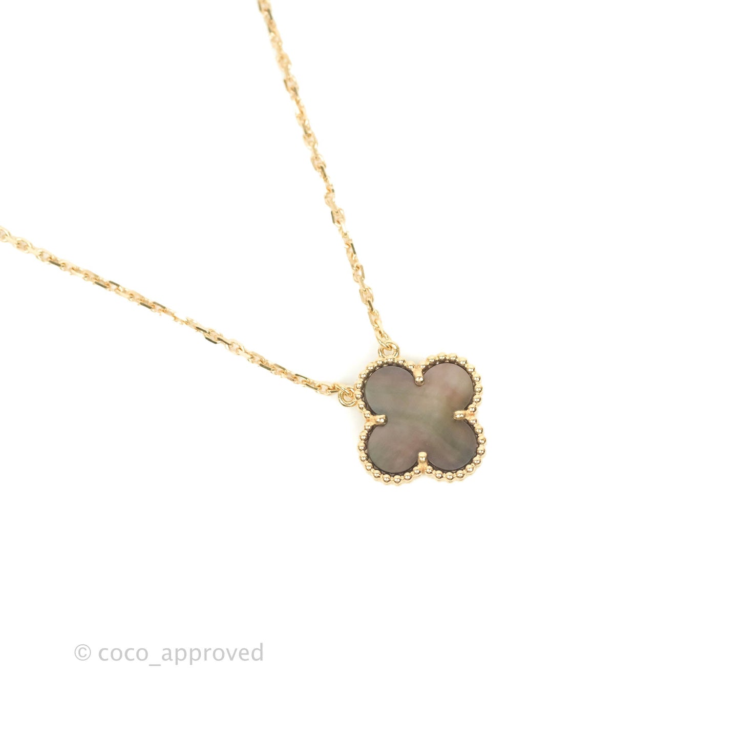 Van Cleef & Arpels Grey Mother-of-pearl Vintage Alhambra Pendant