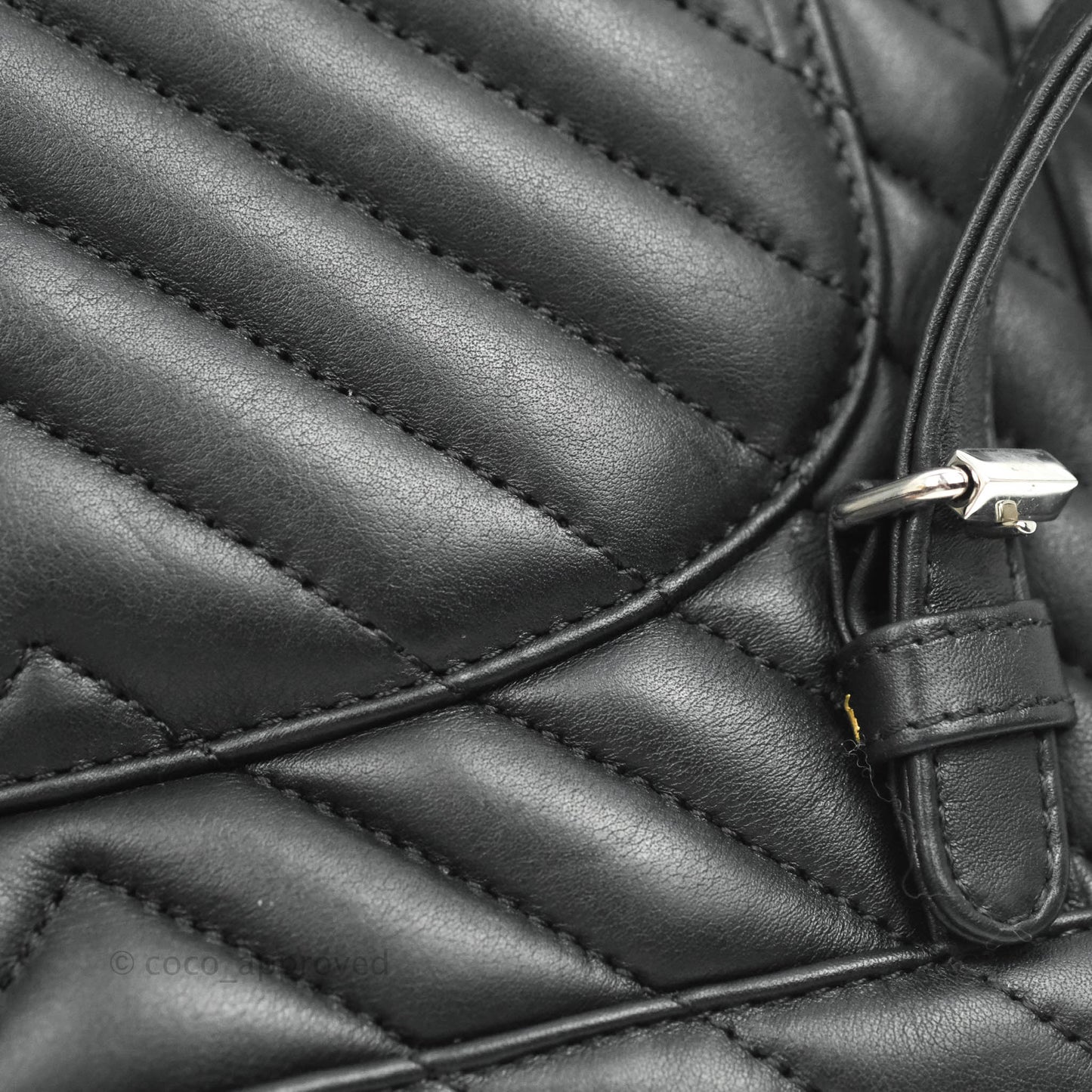 Chanel Small Chevron Urban Spirit Backpack Black Calfskin Silver Hardware