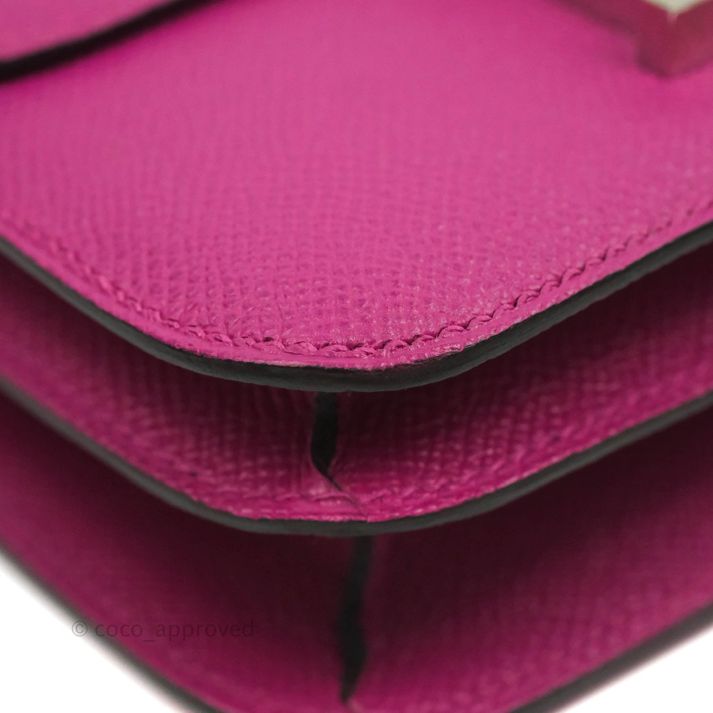 Hermès Constance Mini 18cm Rose Pourpre Epsom Palladium Hardware