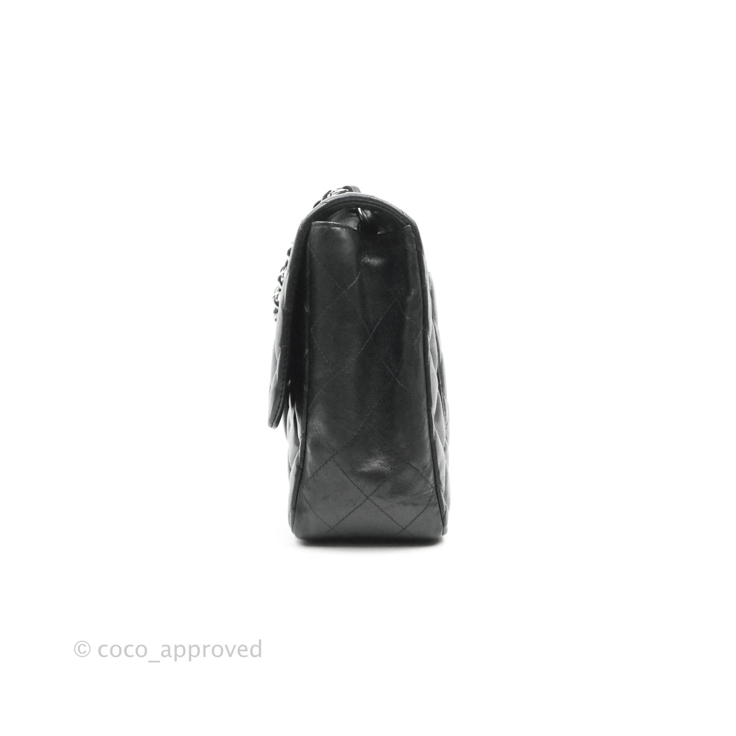 Chanel Jumbo Single Flap Black Lambskin Silver Hardware⁣⁣