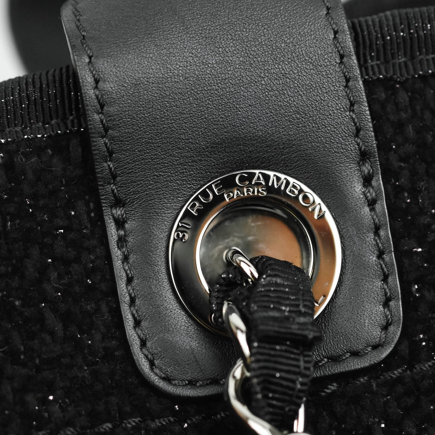Chanel Large Deauville Black Glitter Lurex