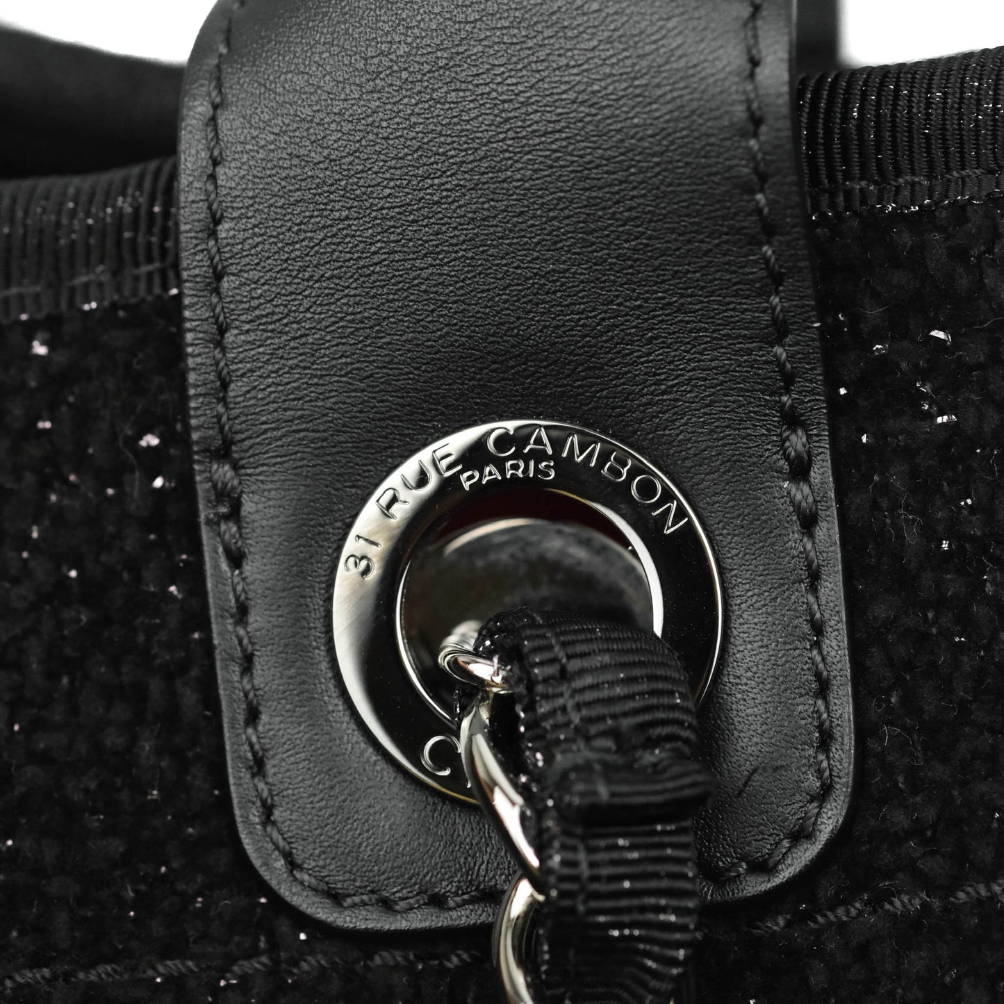 Chanel Large Deauville Black Glitter Lurex